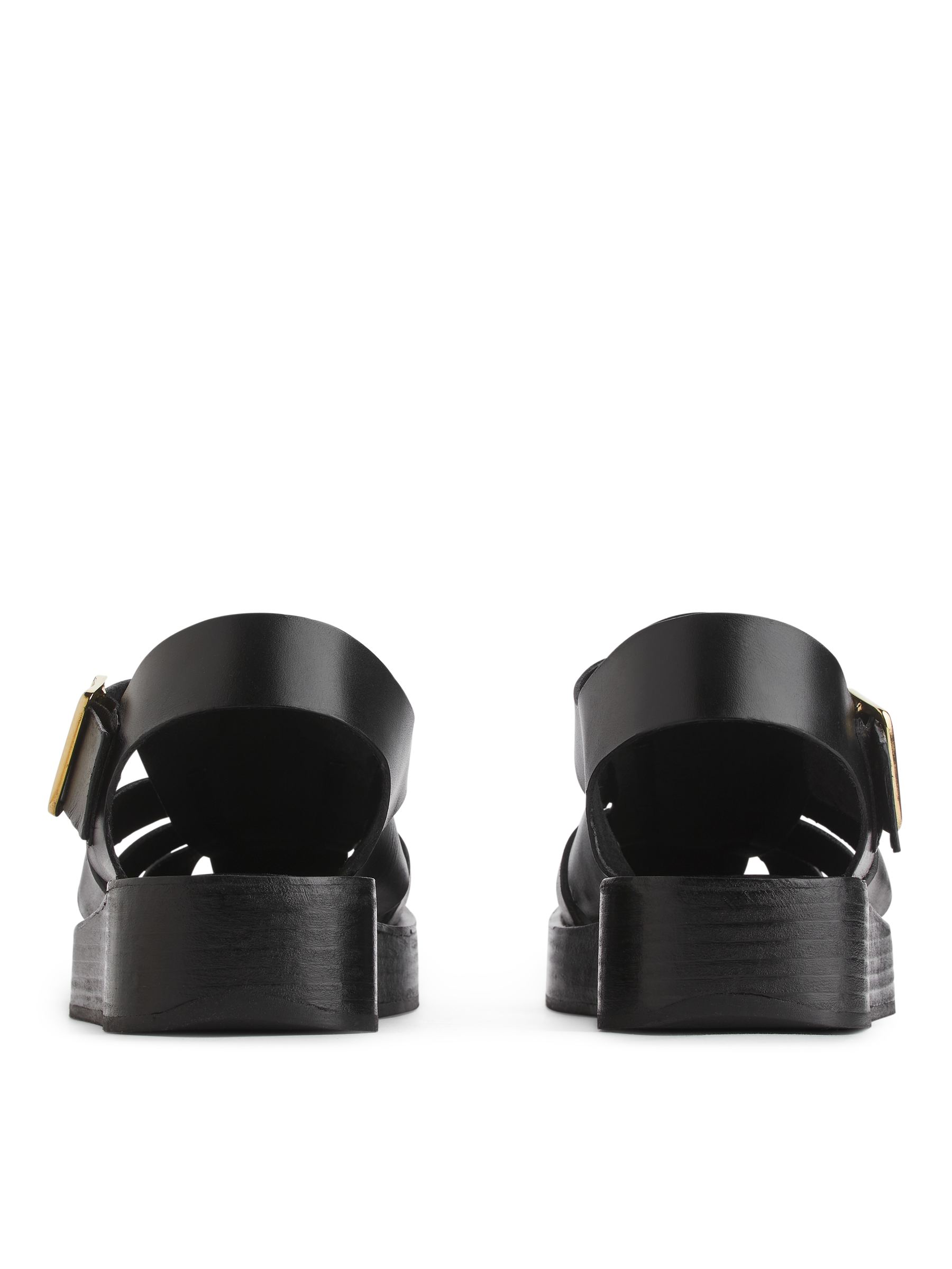 Cage Leather Sandals - Black - Women - StillMedia/DescriptiveStillLife - 1