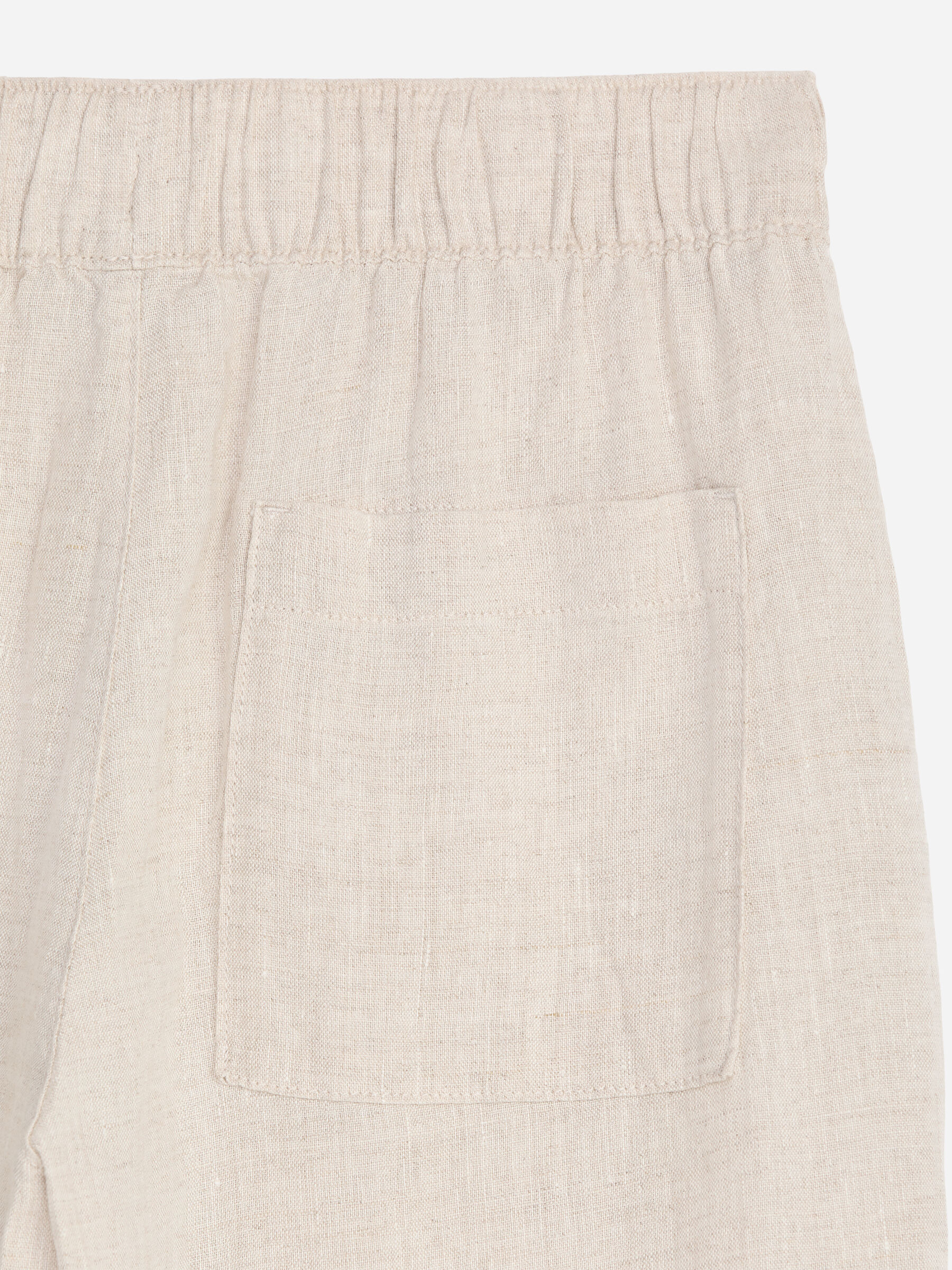 Pull-On Linen Blend Trousers - Beige - Relaxed fit - Children - StillMedia/DescriptiveDetail - 3