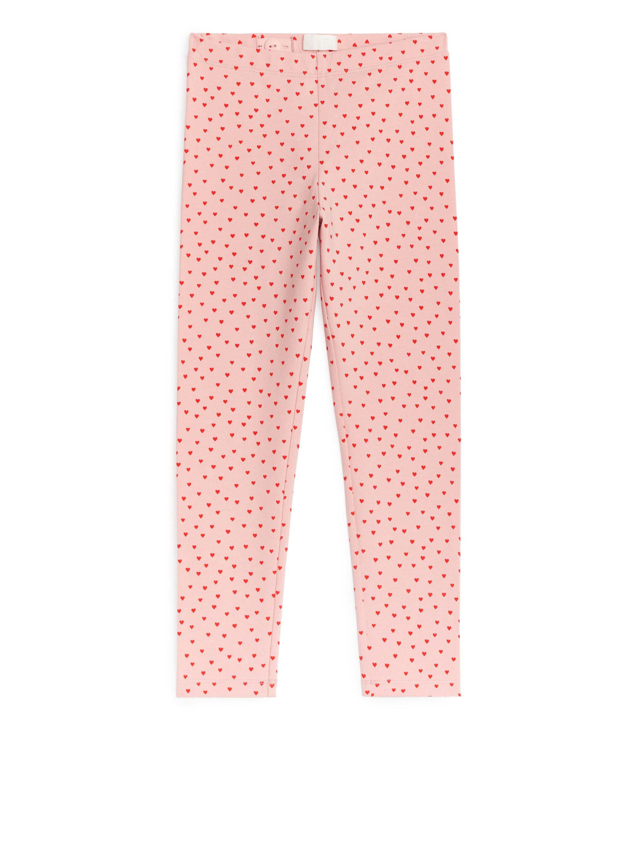 Grösseres Bild ansehen: Jerseyleggings - Rosa/rote Herzen - KINDER | H&M CH 1