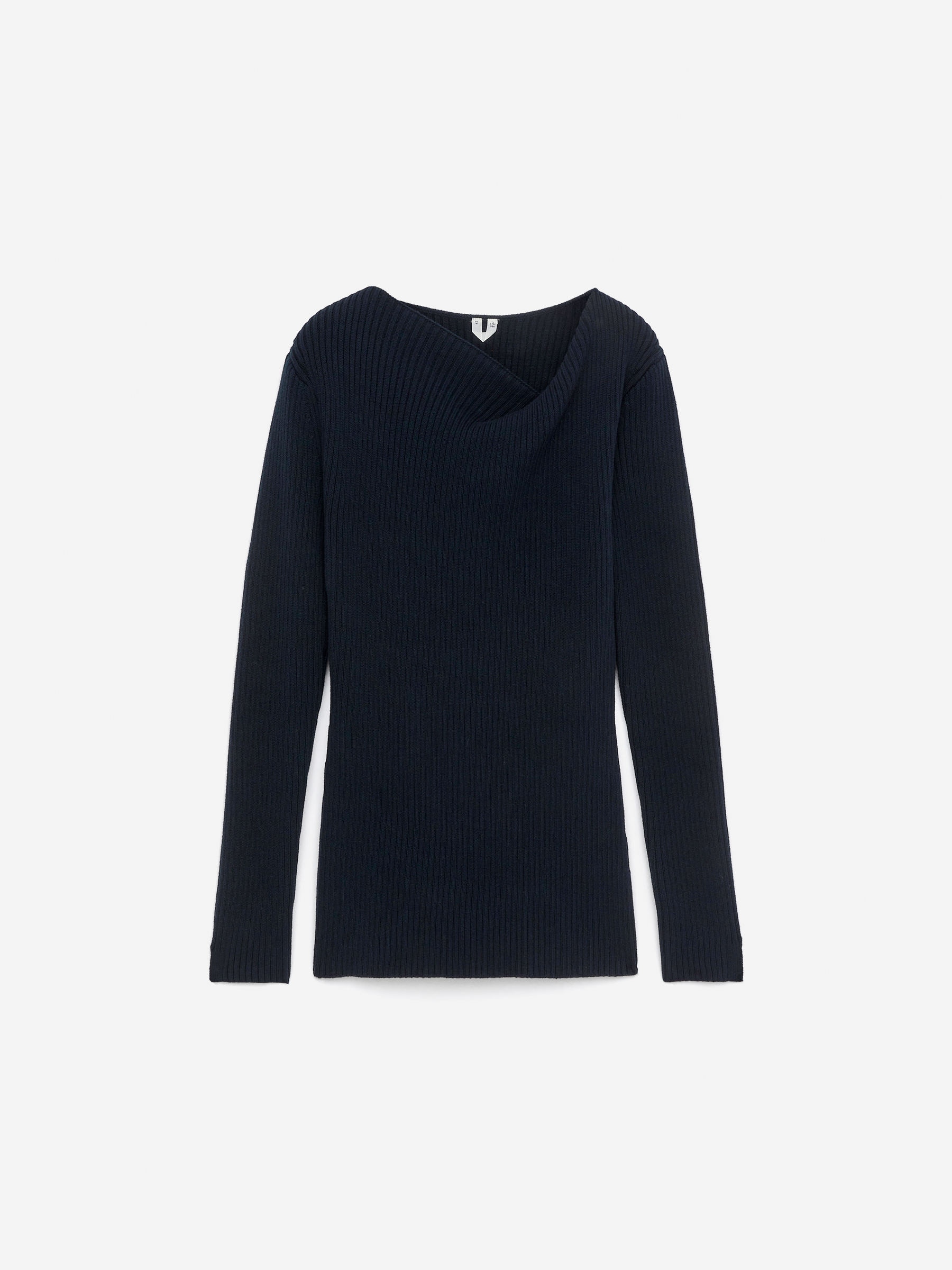 Rib-Knit Top-Blue-16517