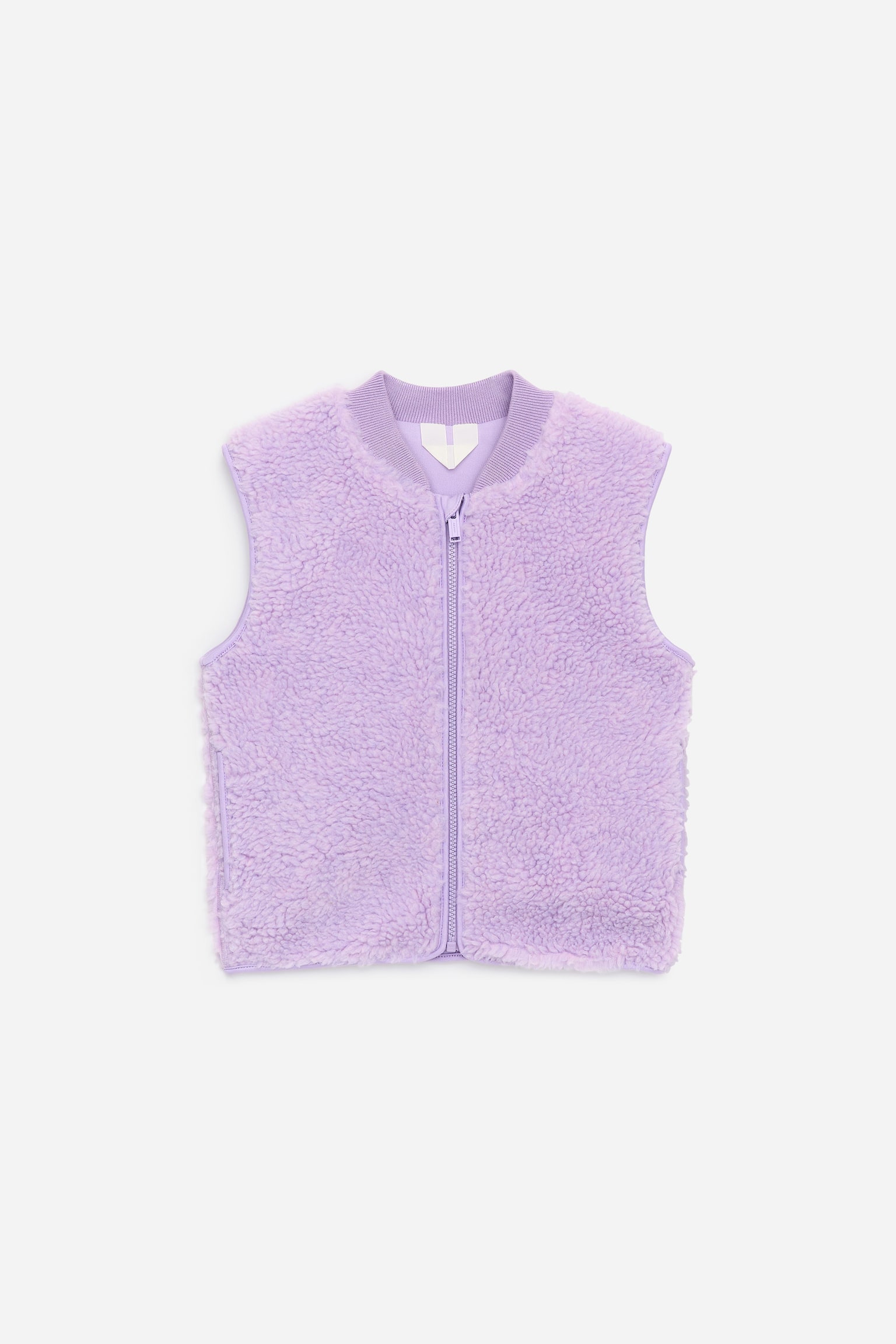 Teddy fleece gilet - Lila/Groen