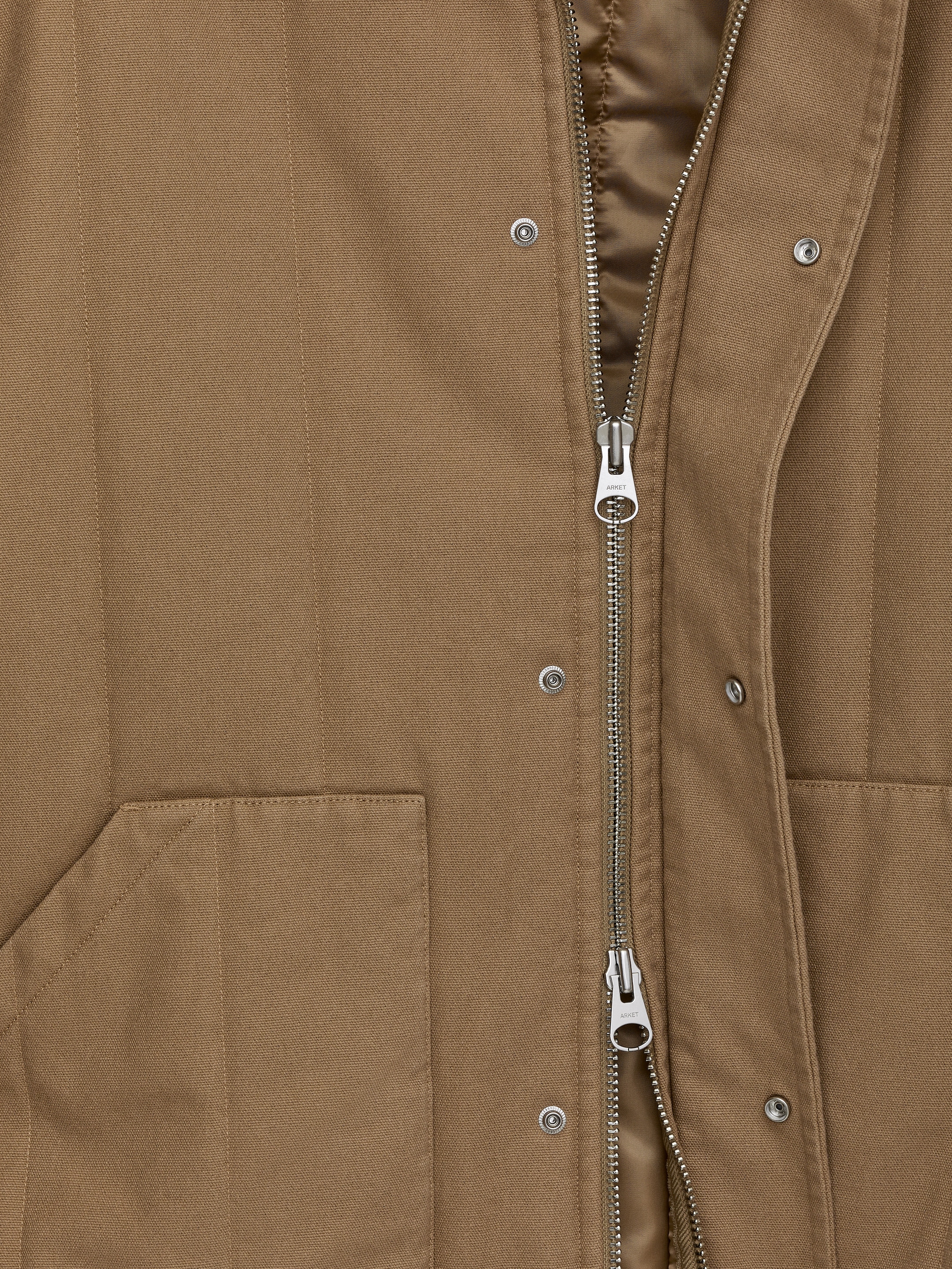 Quilted Canvas Jacket - Dark Beige - Loose fit - Men - StillMedia/DescriptiveDetail - 1