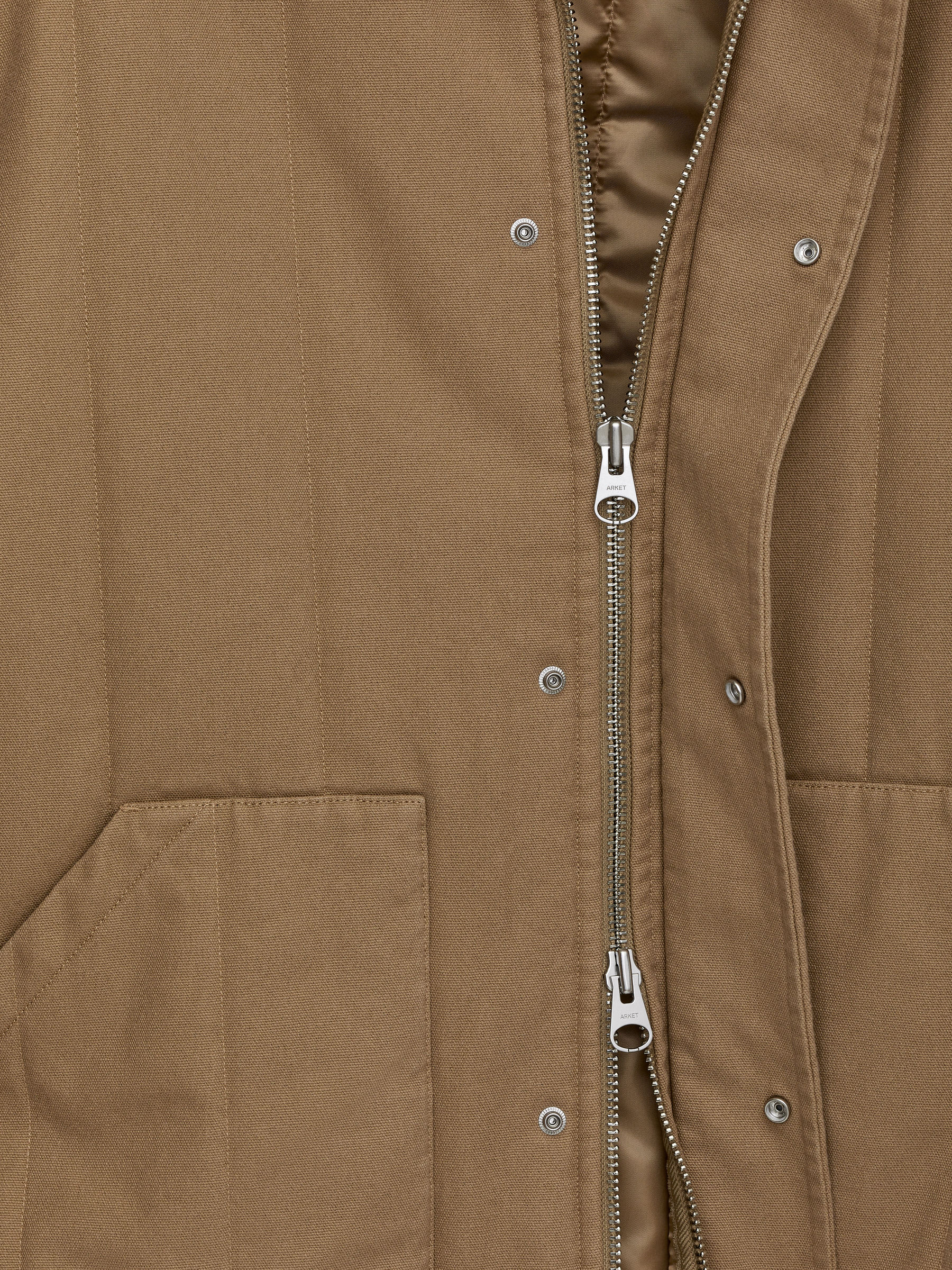 Quilted Canvas Jacket - Dark Beige - Loose fit - Men - StillMedia/DescriptiveDetail - 1