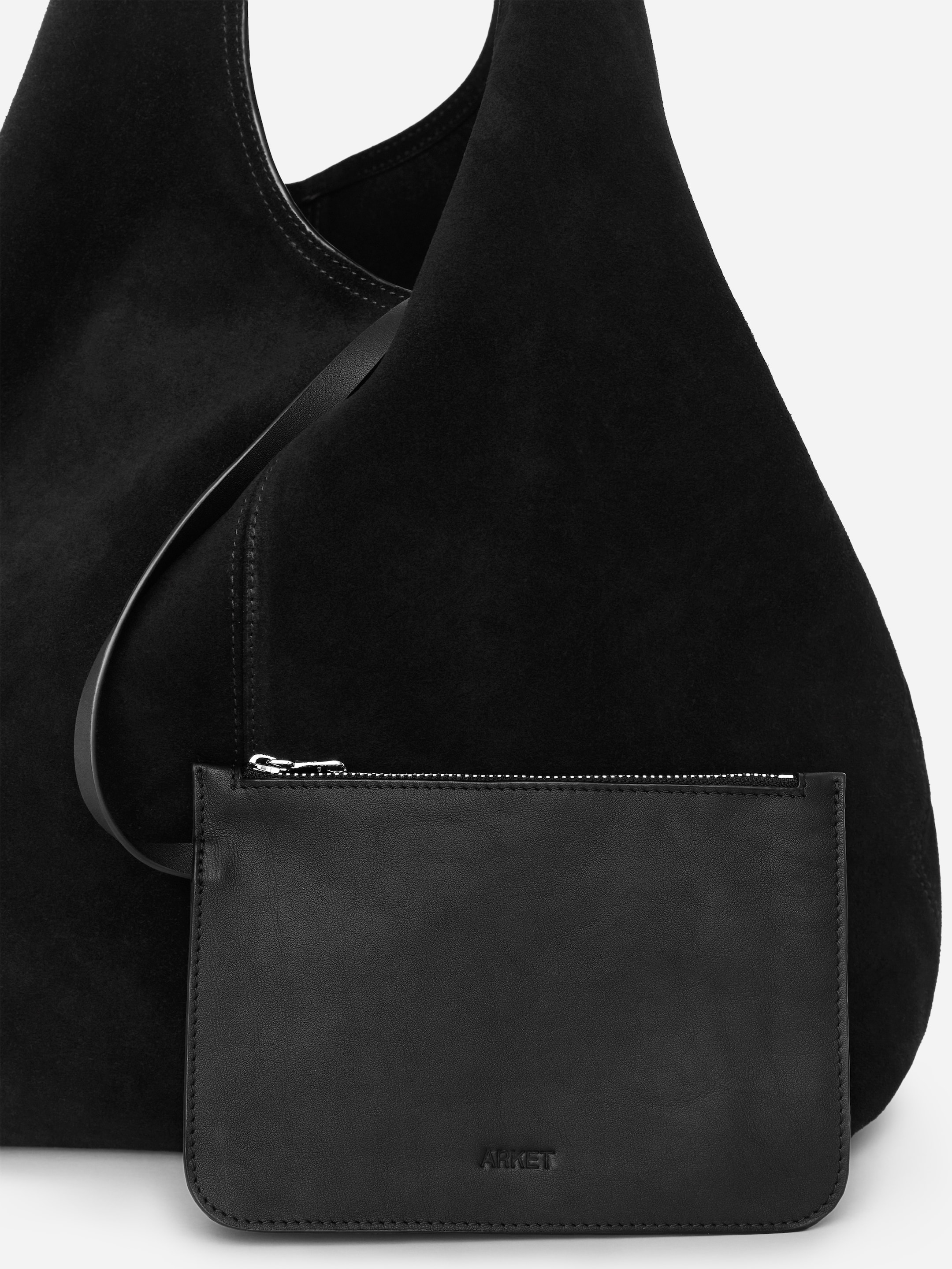 Miękka torba z dwoiny zamszowej - Czarny - Women - StillMedia/DescriptiveDetail - 2