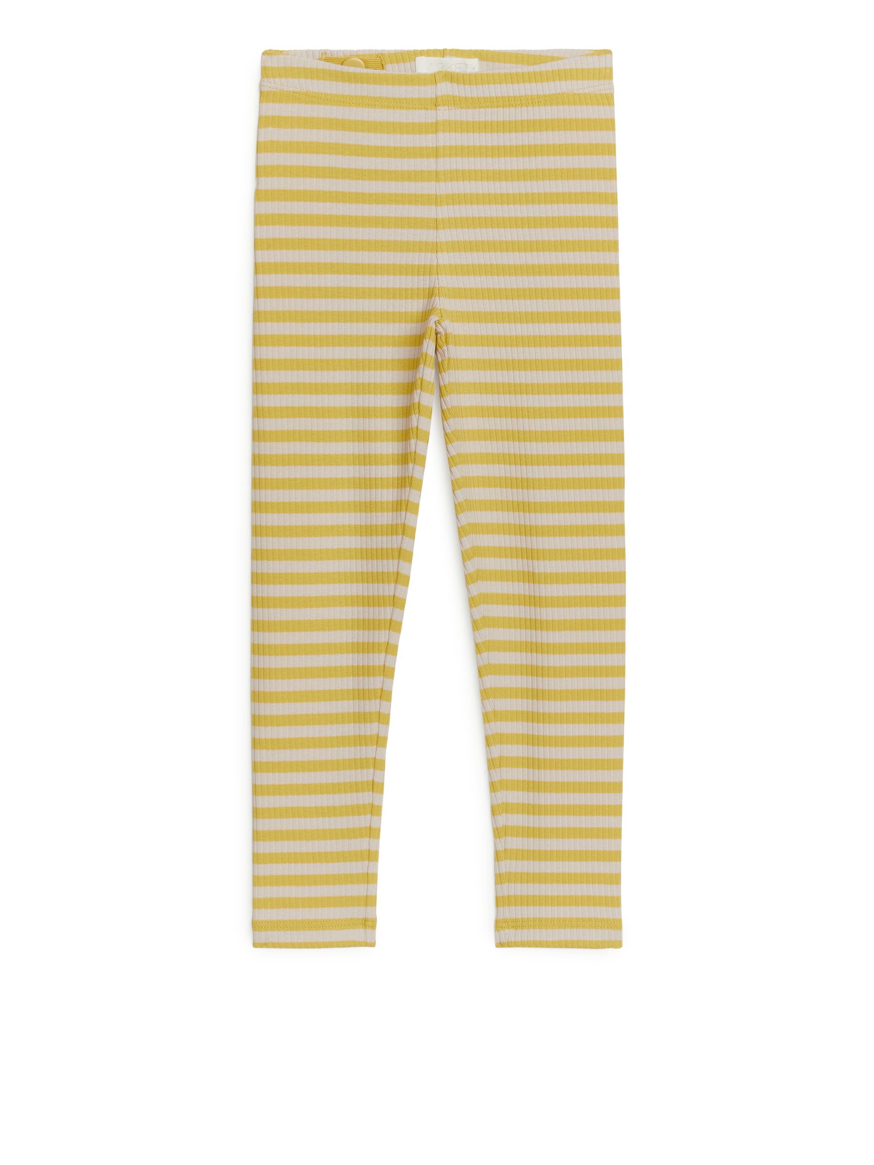 Gerippte Jersey-Leggings - Gelb/gestreift - Regular Fit - Kinder - StillMedia/DescriptiveStillLife - 1