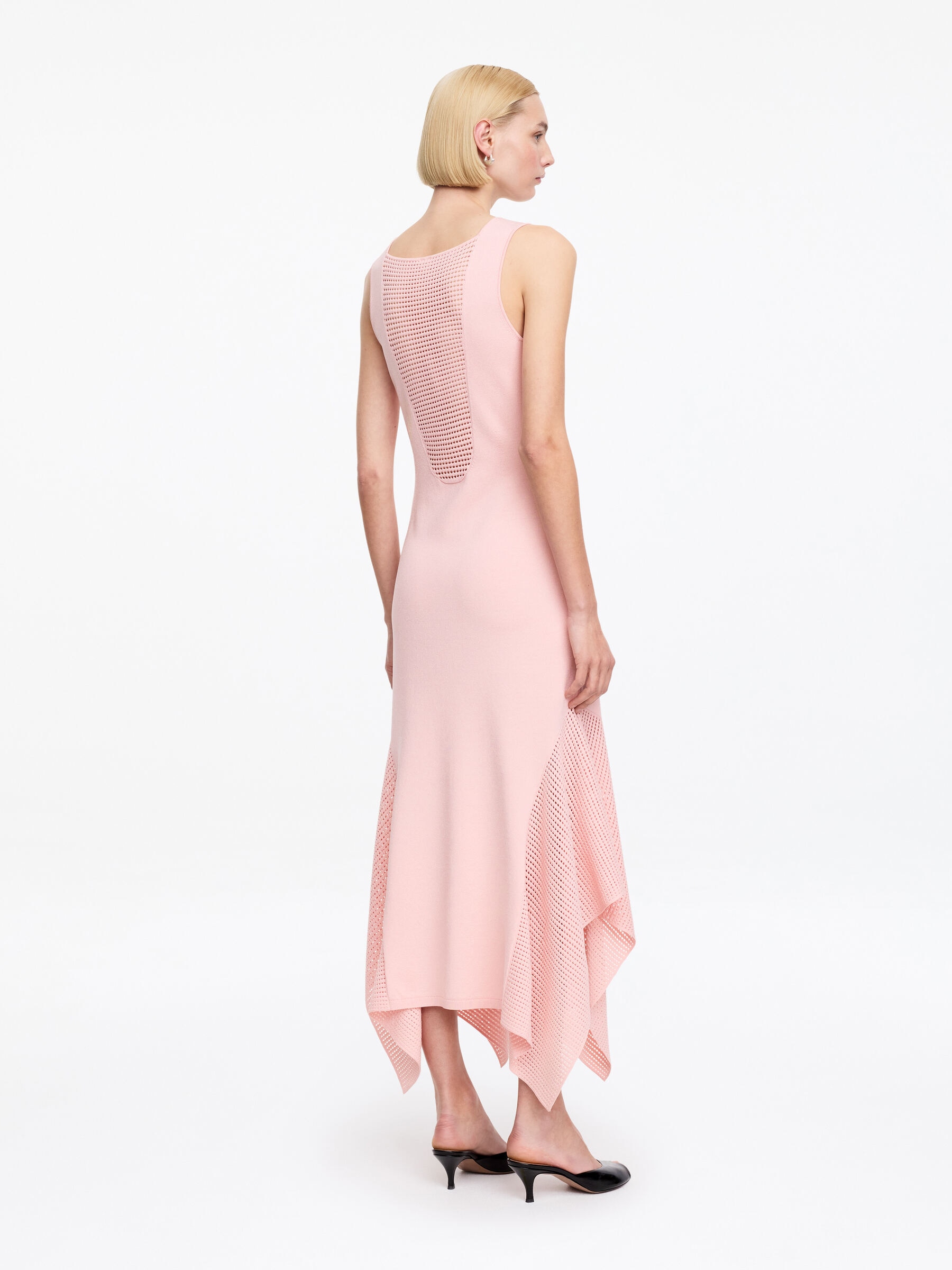 Draped Knit Dress - Pink - Slim fit - Women - StillMedia/Lookbook - 4