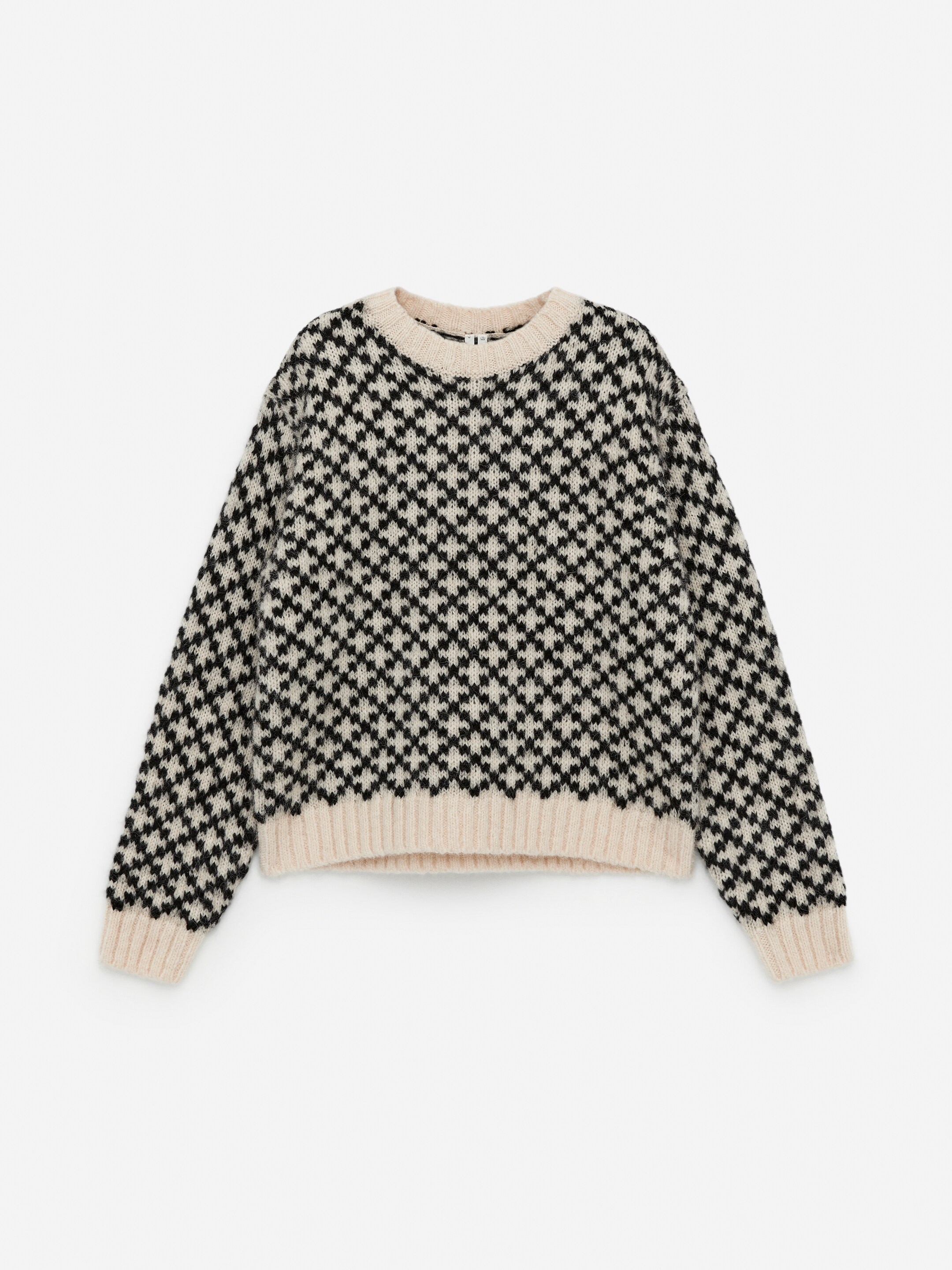 Vis større bilde: Genser i ullalpakka - Svart/beige - DAME | H&M NO 1