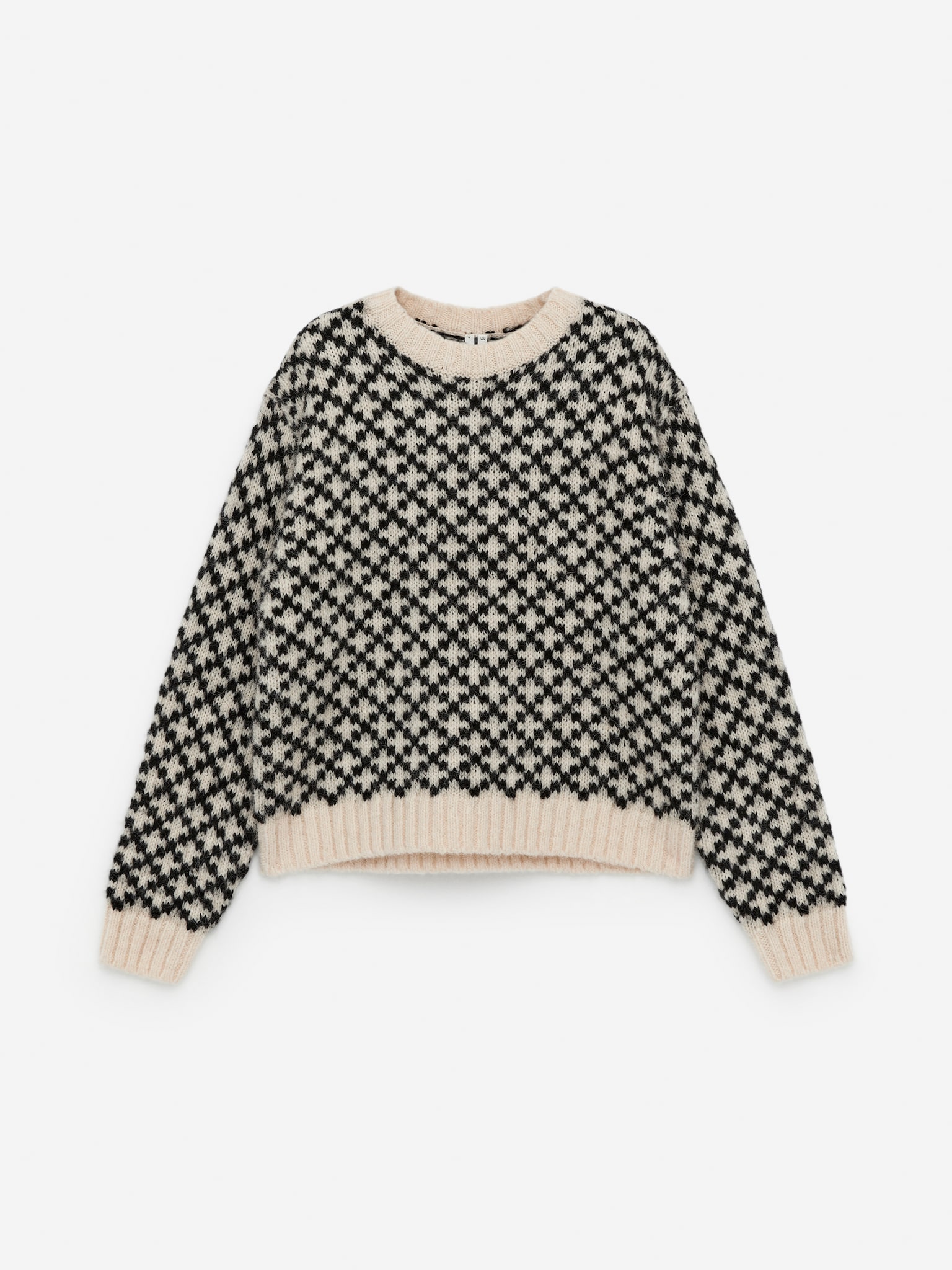 Pullover aus Wolle und Alpaka - Schwarz/Beige