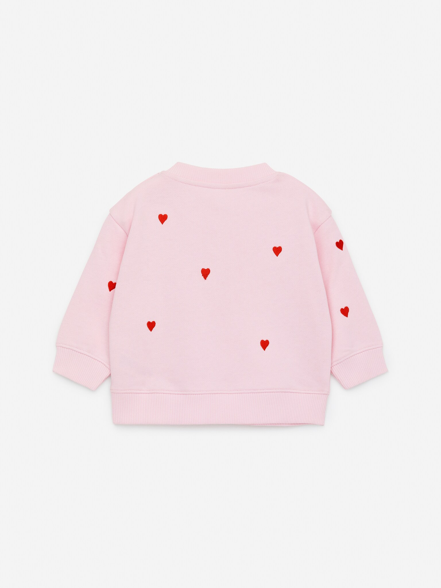 Baumwoll-Sweatshirt mit Stickerei - Rosa - 2