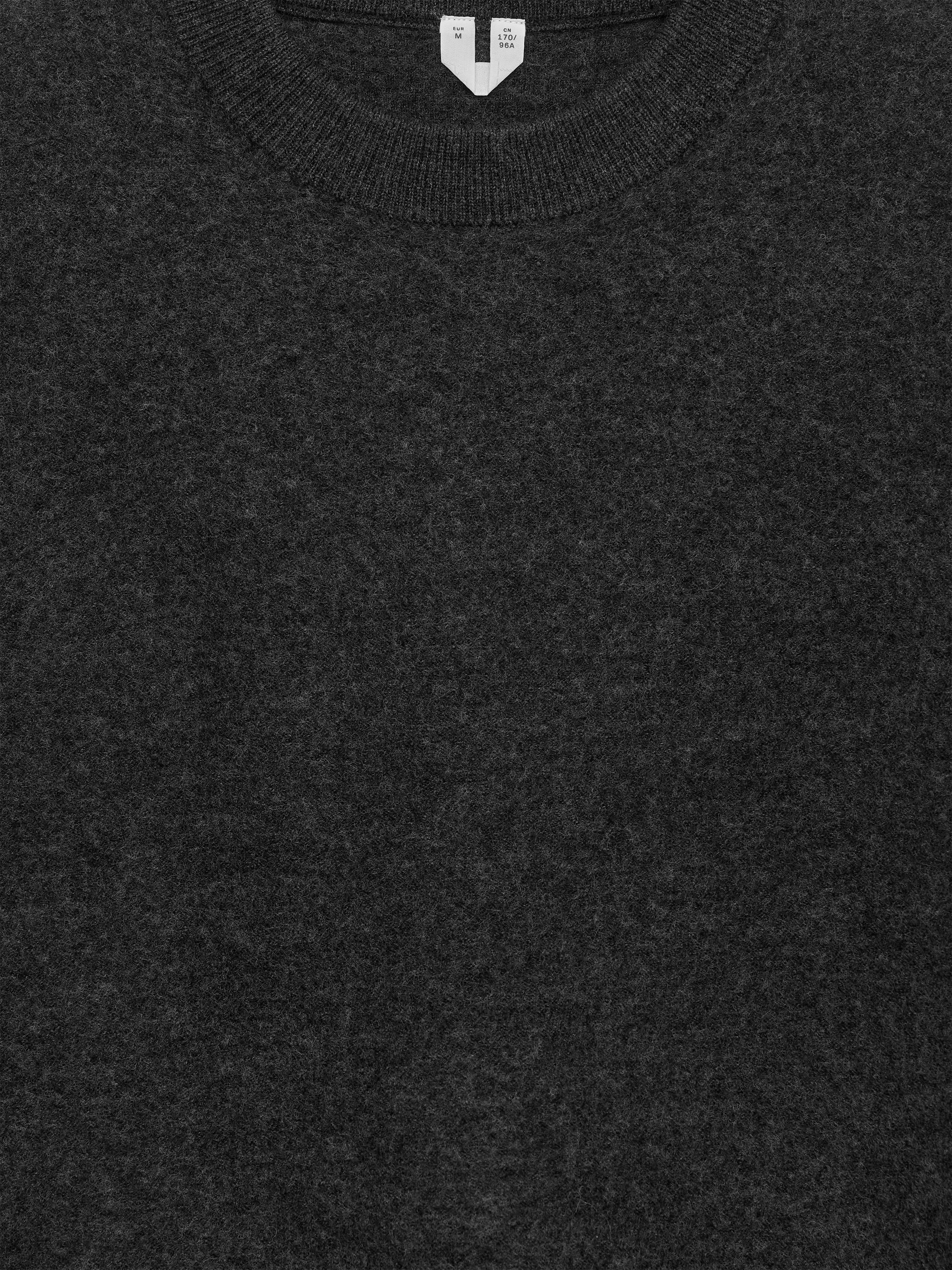 Boiled Wool Jumper - Dark Grey Melange - Regular fit - Women - StillMedia/DescriptiveDetail - 2