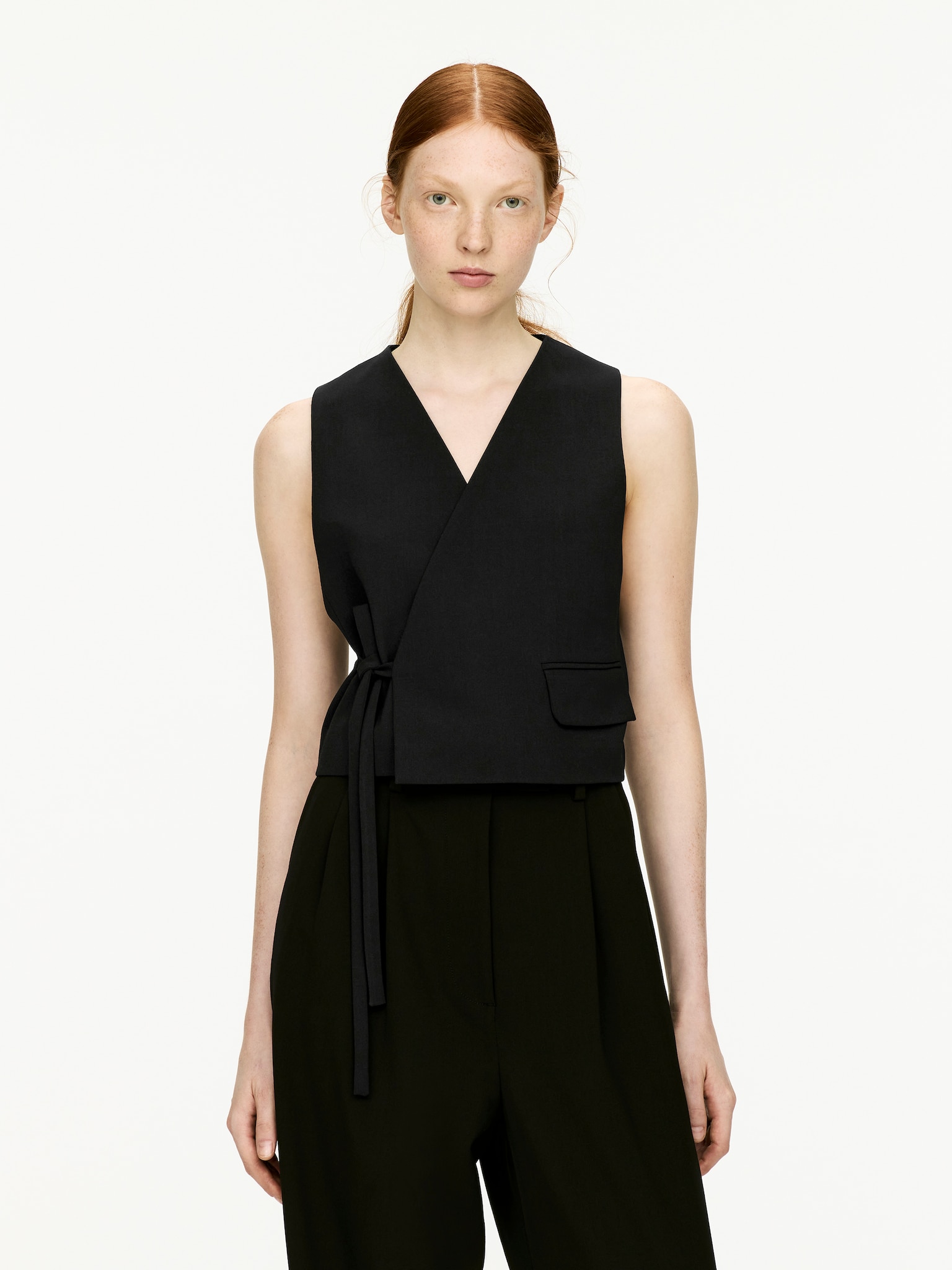 Gilet cropped - Nero