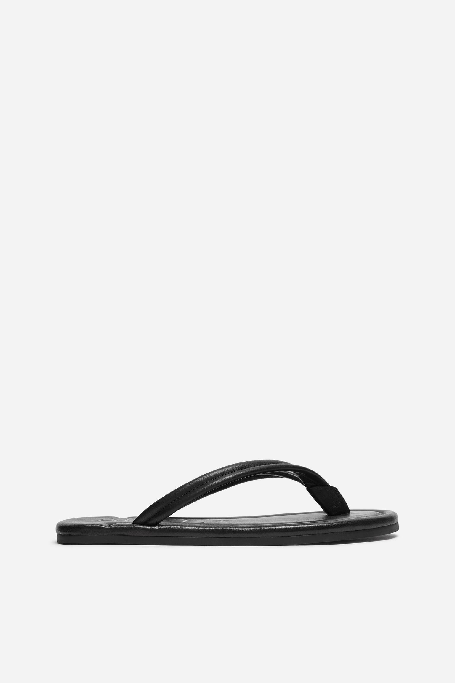 Flip-Flop aus Leder -Schwarz - 2
