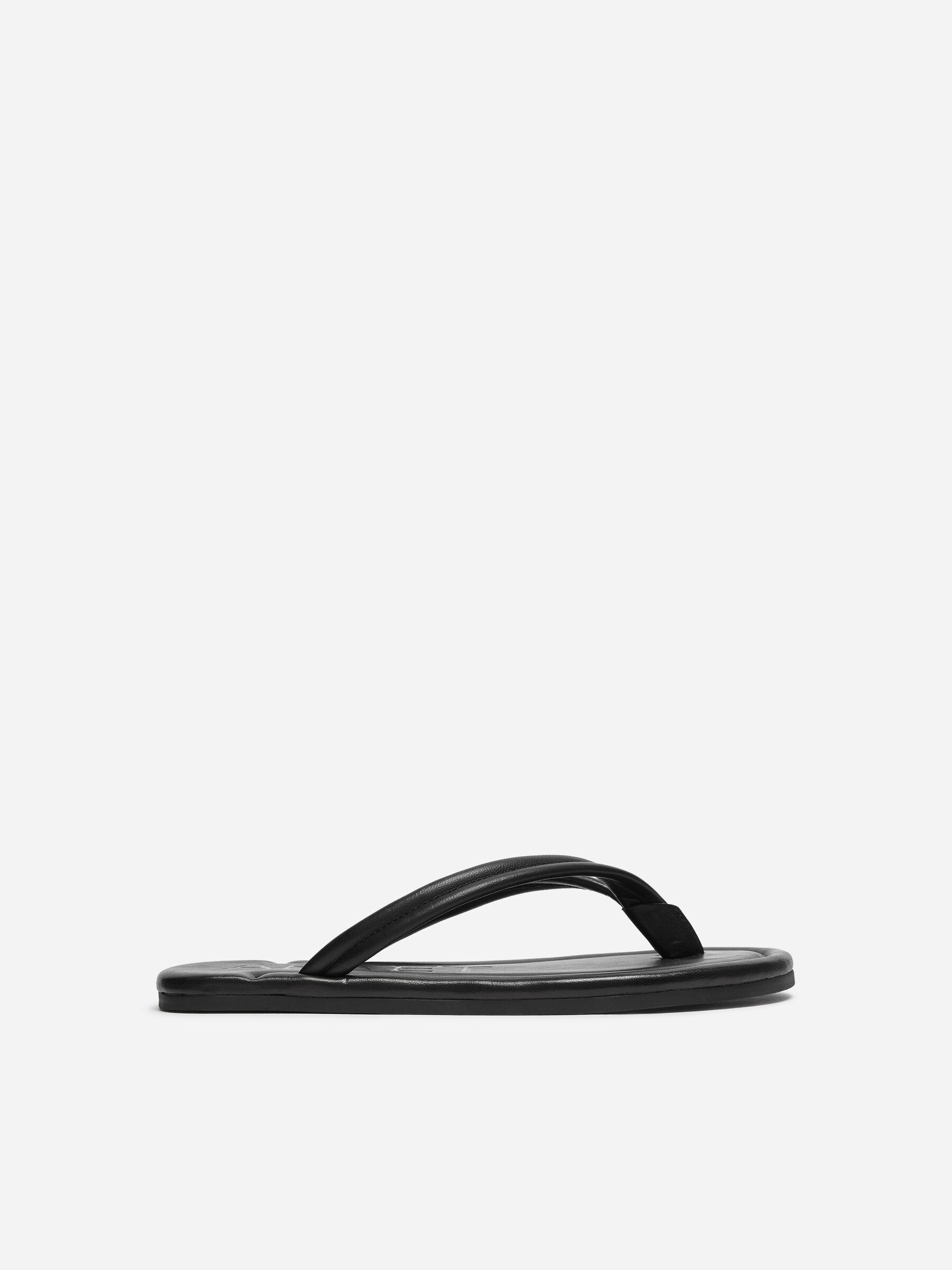 Leather Flip Flops-#272627-19223