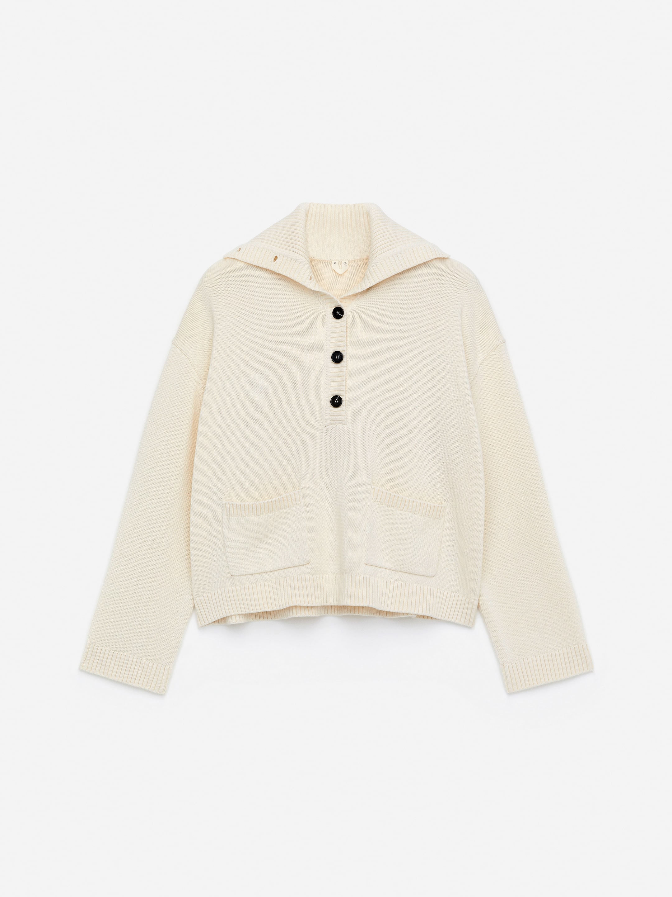 High-Neck Jumper-#F2E8D6-15926