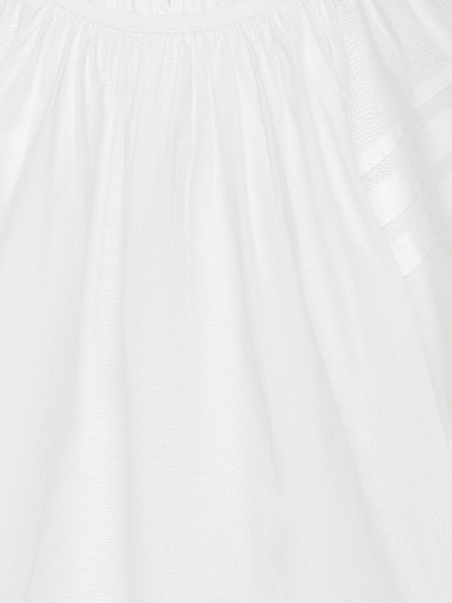 Tuck-Detailed Poplin Blouse - White - 2