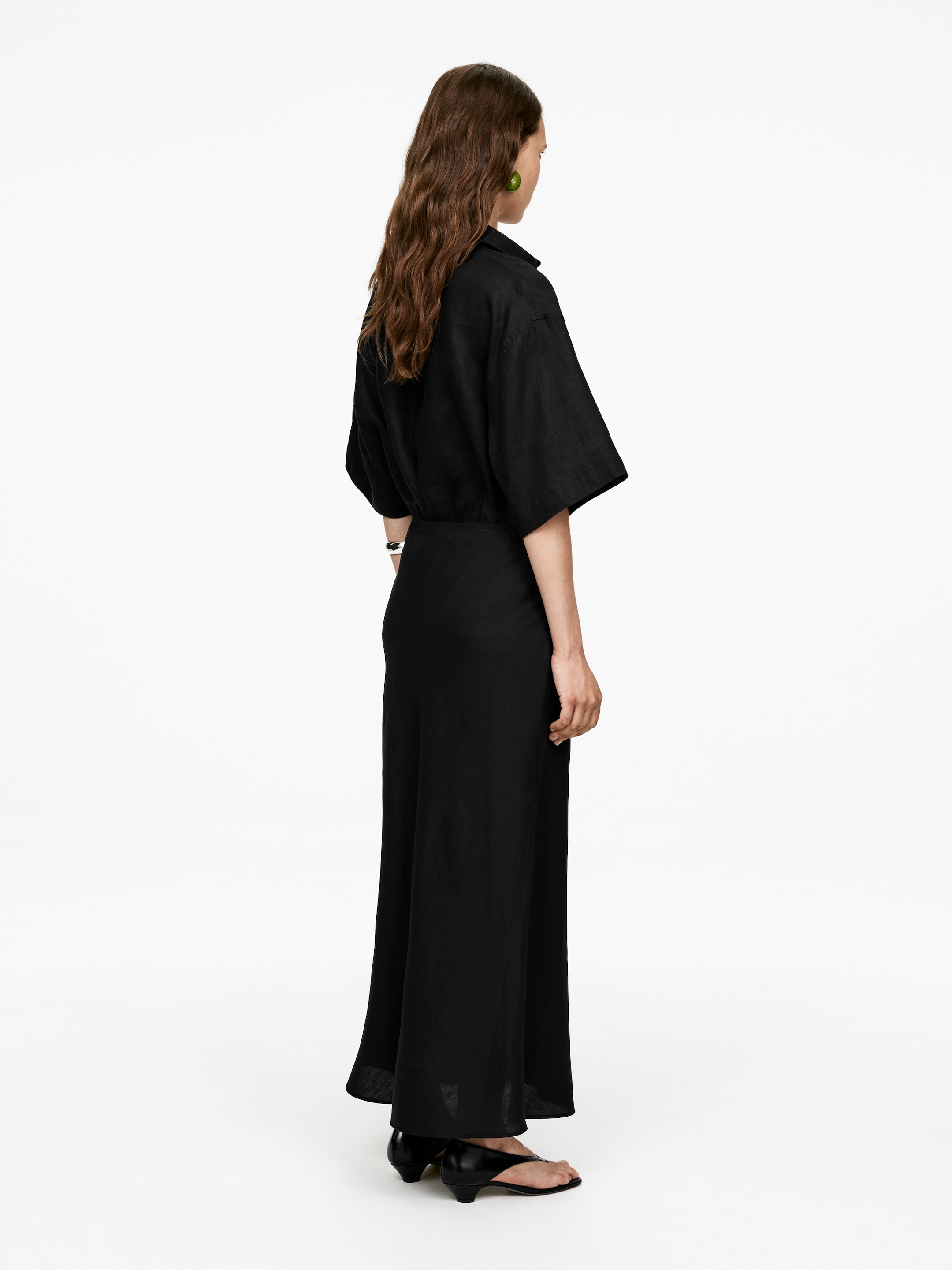 Grösseres Bild ansehen: Rock aus Leinenmischung - Schwarz - DAMEN | H&M CH 3
