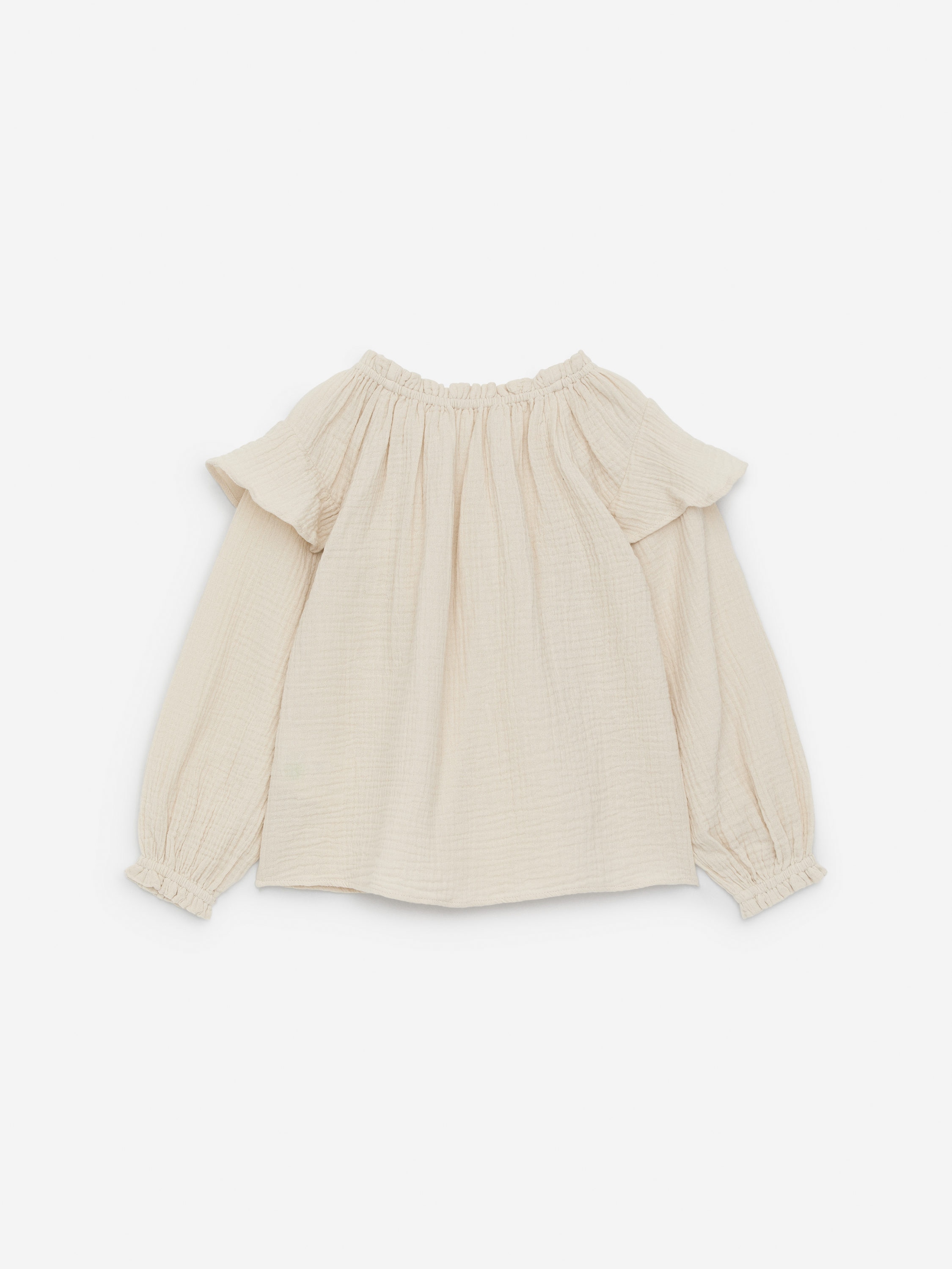 Frill Muslin Blouse - Off White - Regular fit - Children - StillMedia/DescriptiveStillLife - 2