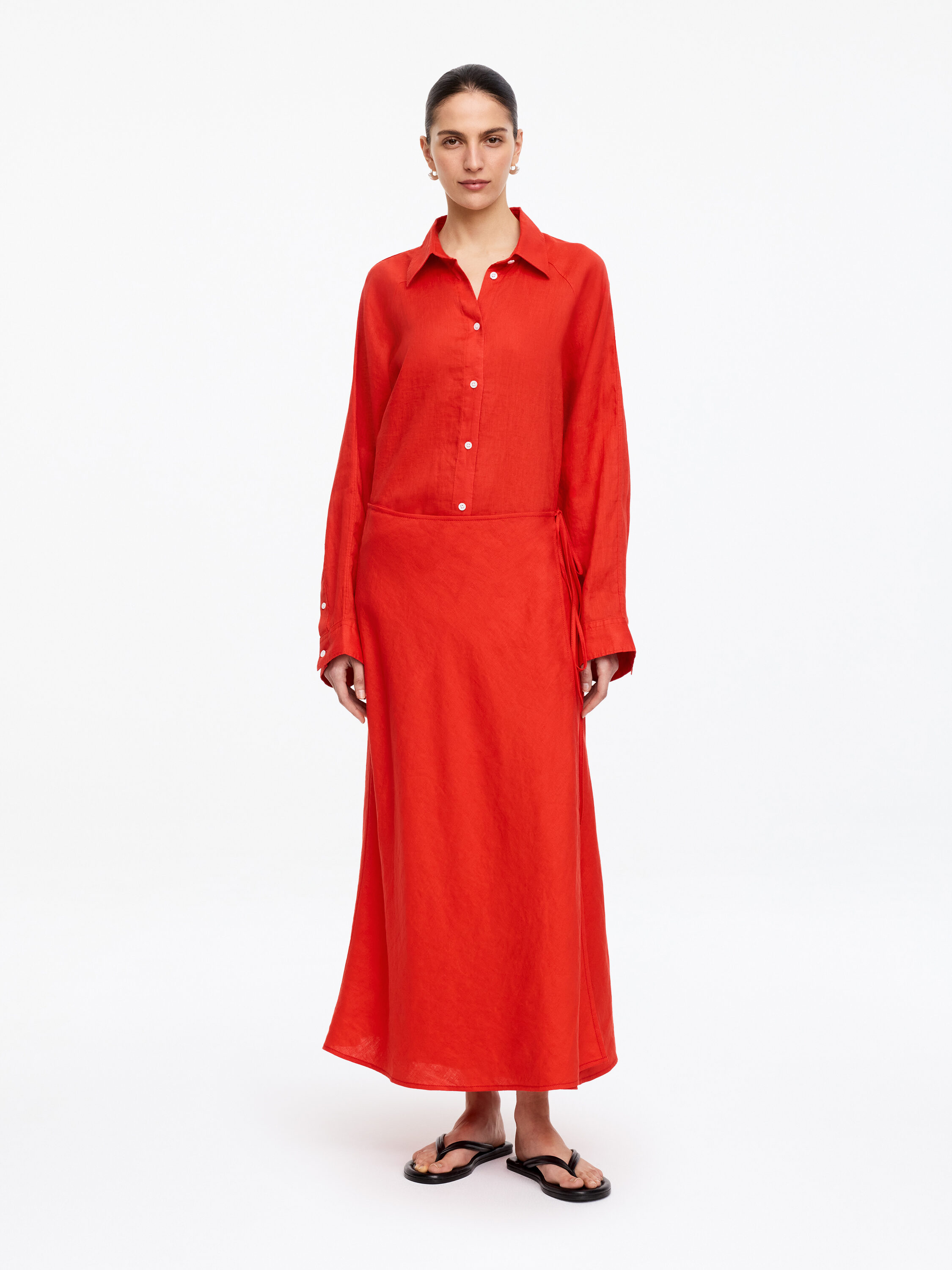 Linen Wrap Skirt