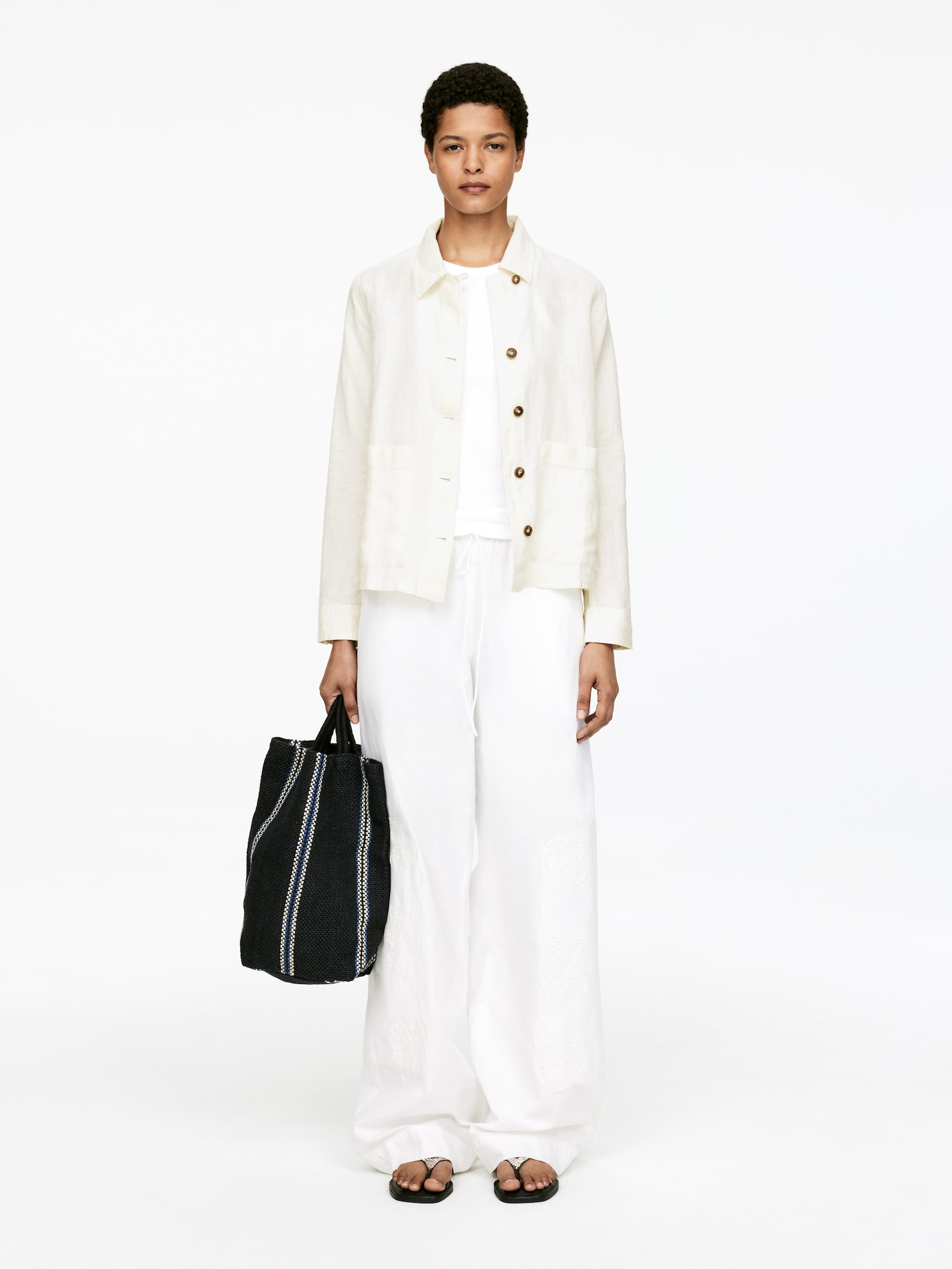 Surchemise en lin - Blanc