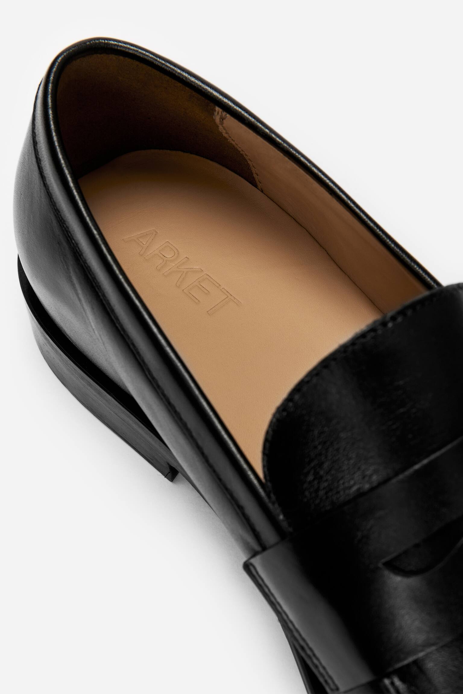 Loafers din piele - Negru - 4