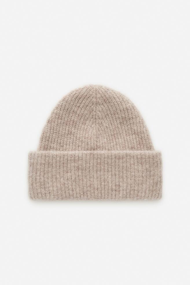 Alpaca-Wool Blend Beanie - Beige/Dusty Blue/Black/Dark Grey/Green - 1