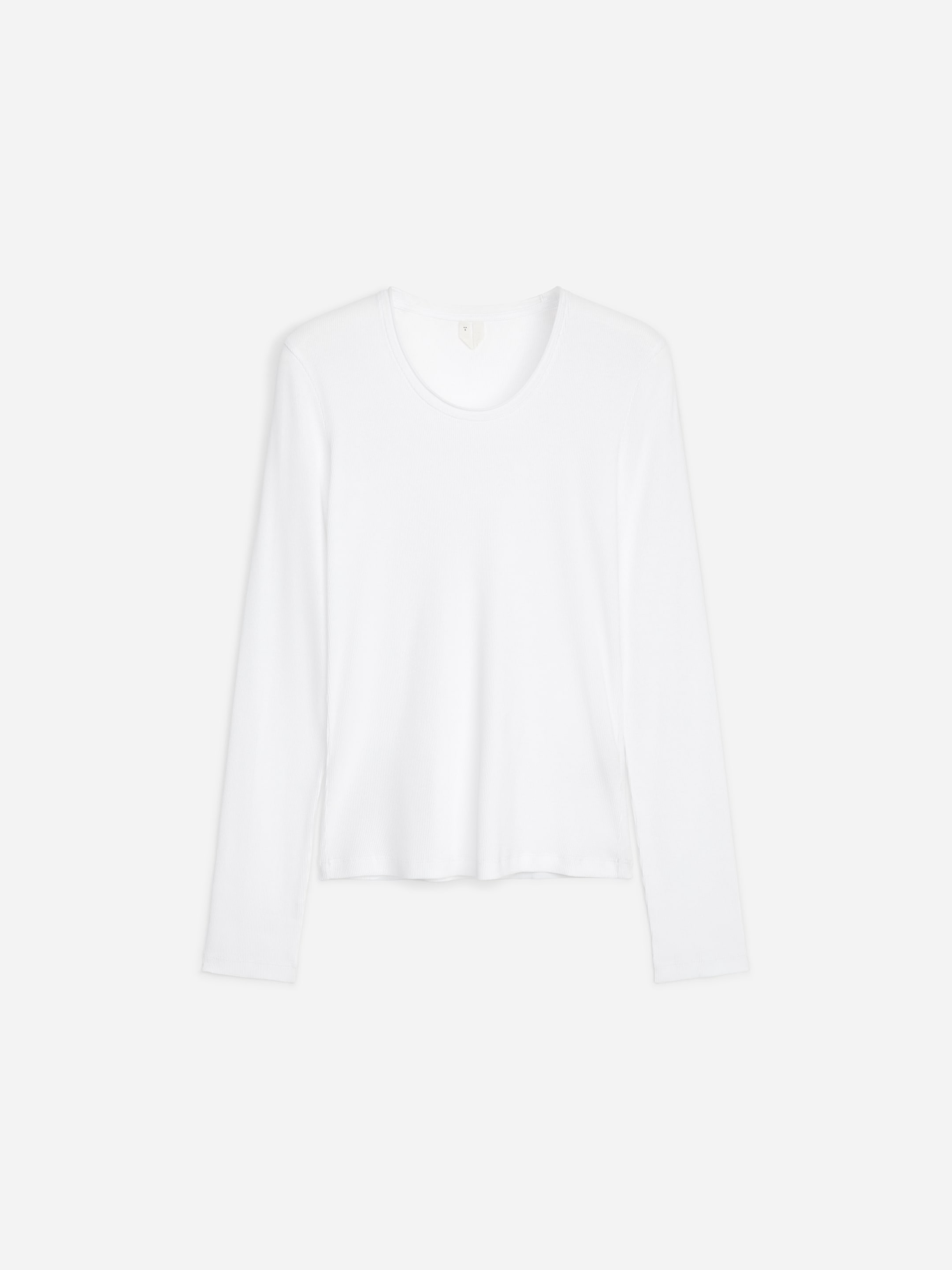 Rib Cotton Top-White-20171