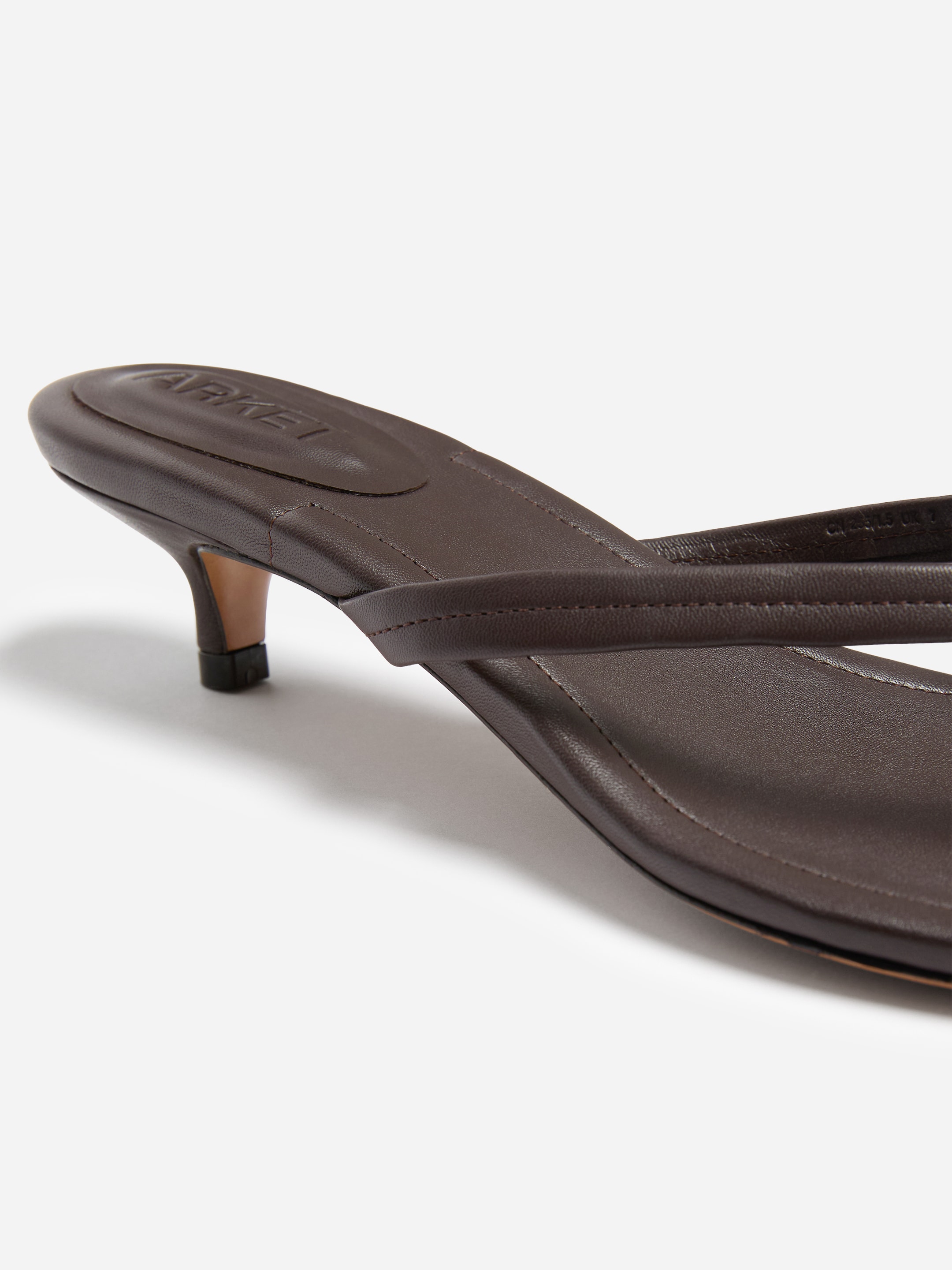 Kitten-heel flip flops - Dark brown - Women - StillMedia/DescriptiveDetail - 1