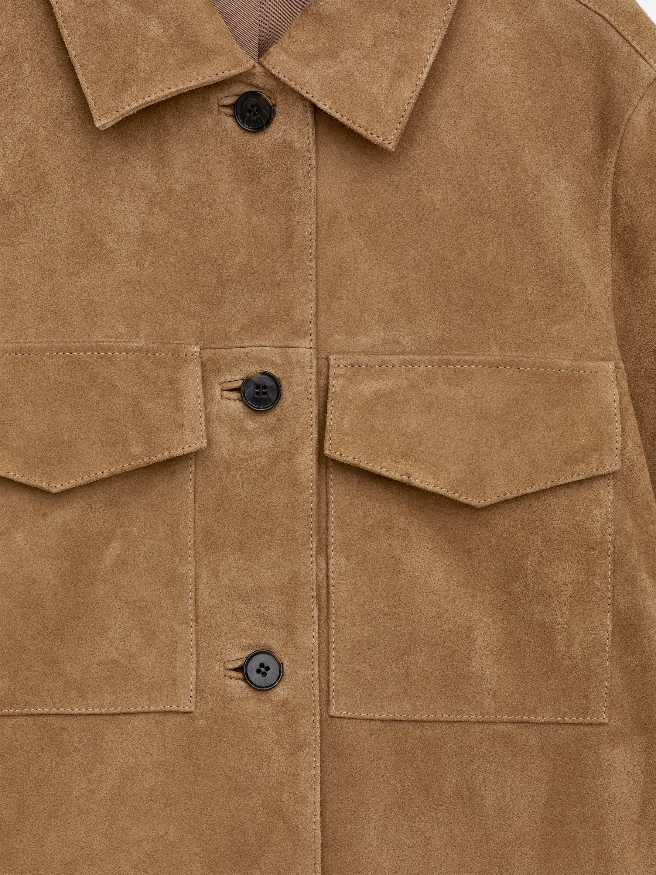 Velourslederjacke - Beige - Regular Fit - Damen - StillMedia/DescriptiveDetail - 2