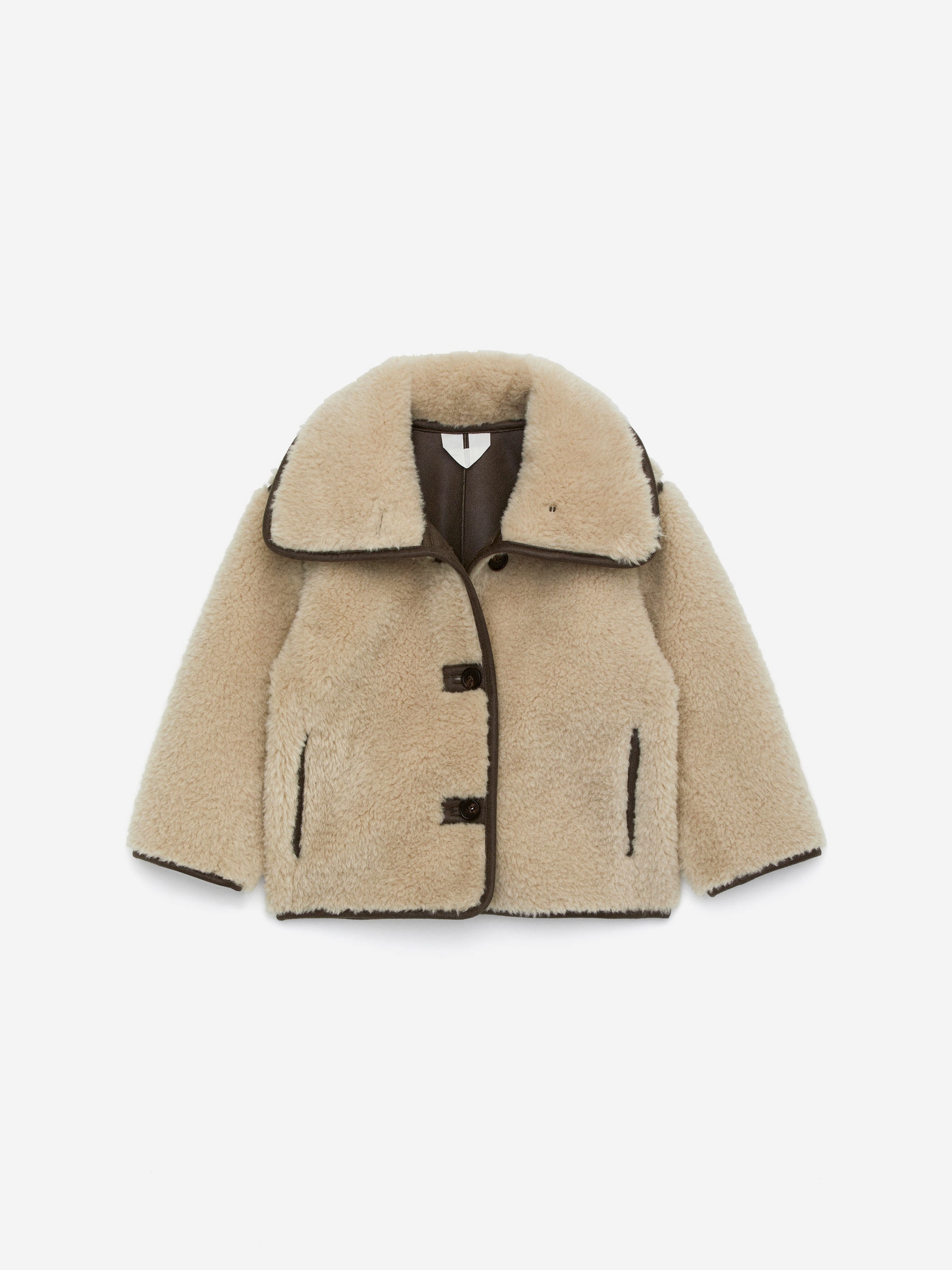 Short Pile Jacket-#C9C4BA-16109