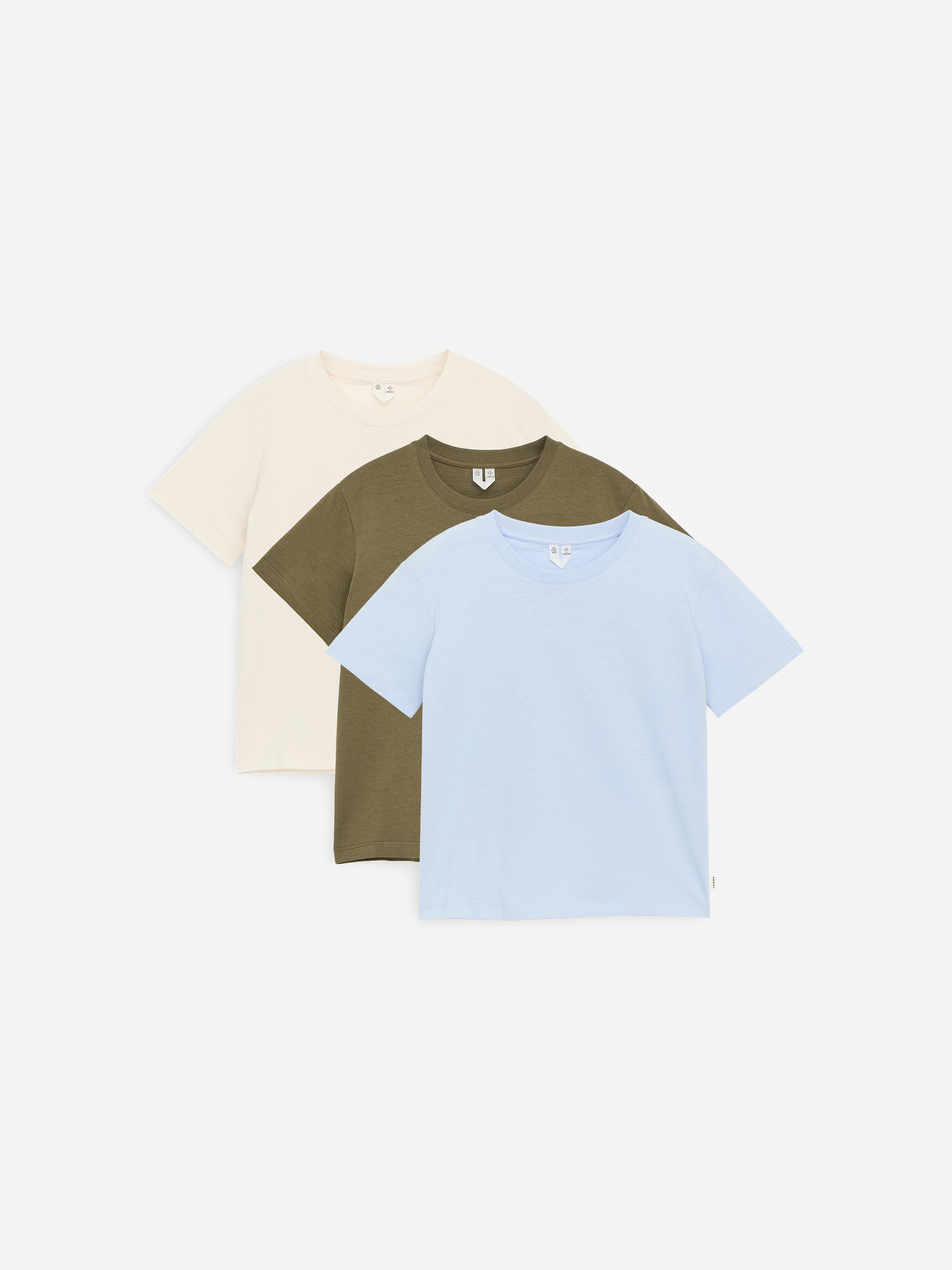 T-Shirt mit Rundhalsausschnitt, im 3er-Set-#c7d2dd-18493
