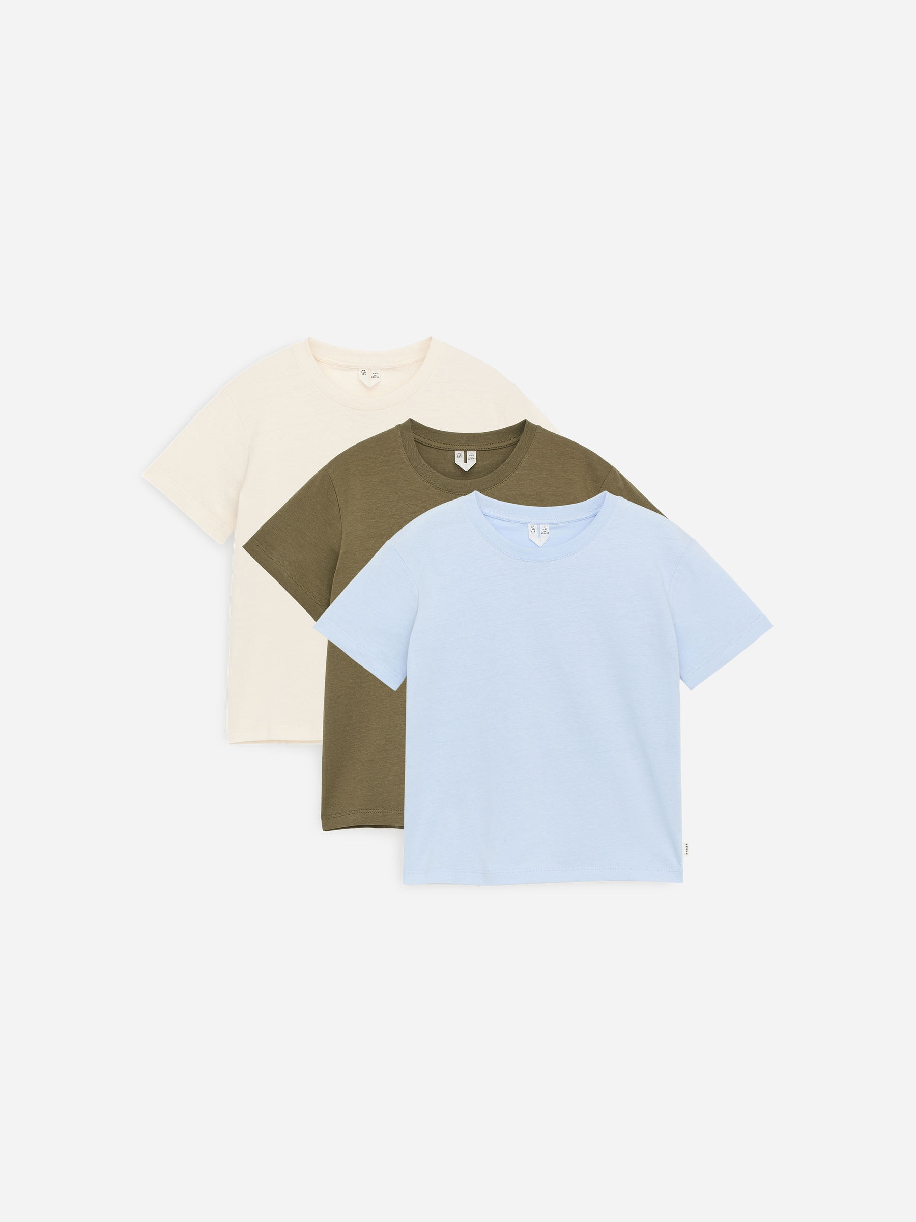 Crew-Neck T-Shirt Set of 3-#ADBED3-18493