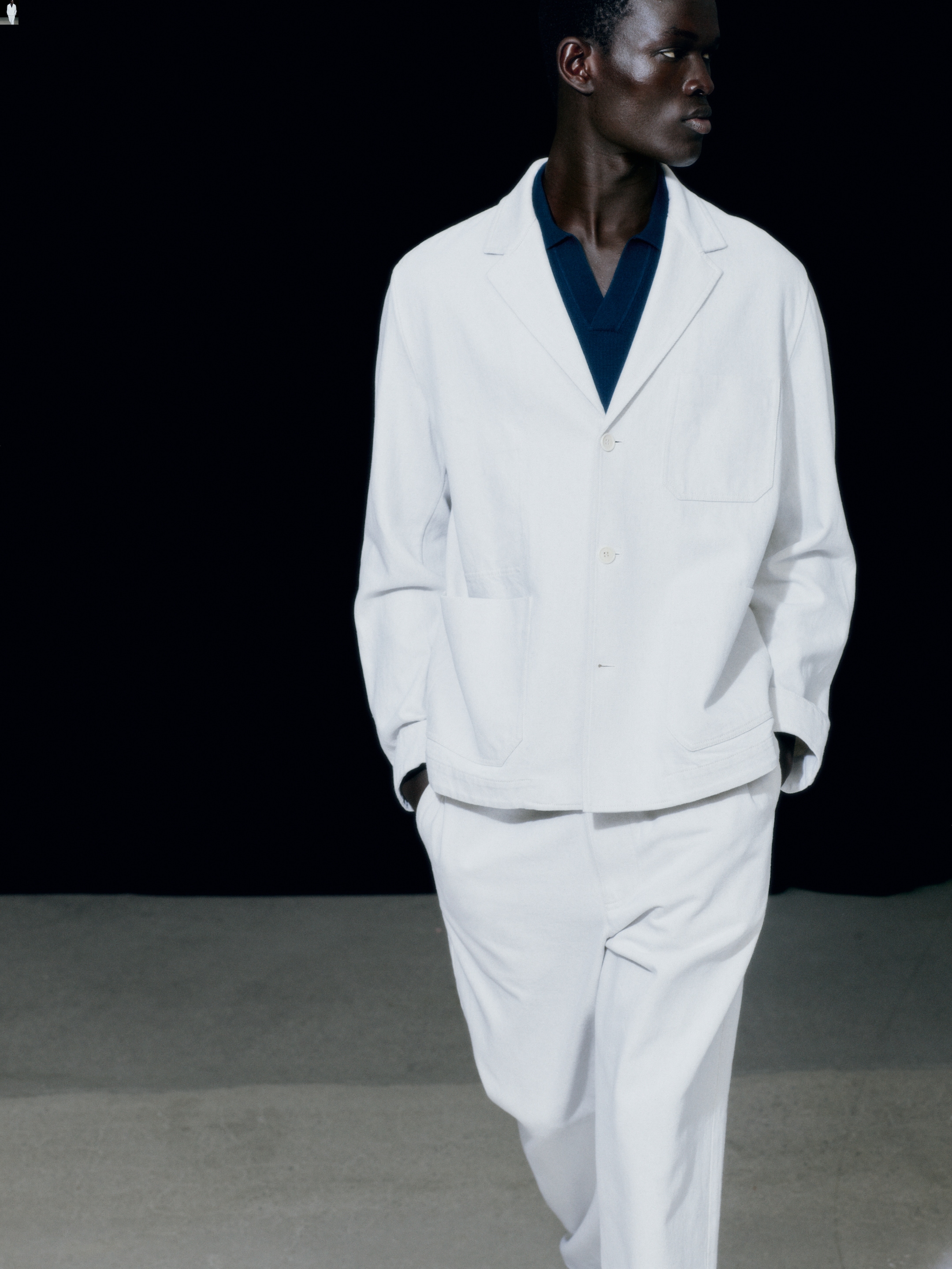Vida byxor i bomull och linne - Off-white - Loose fit - Men - StillMedia/Environmental - 1