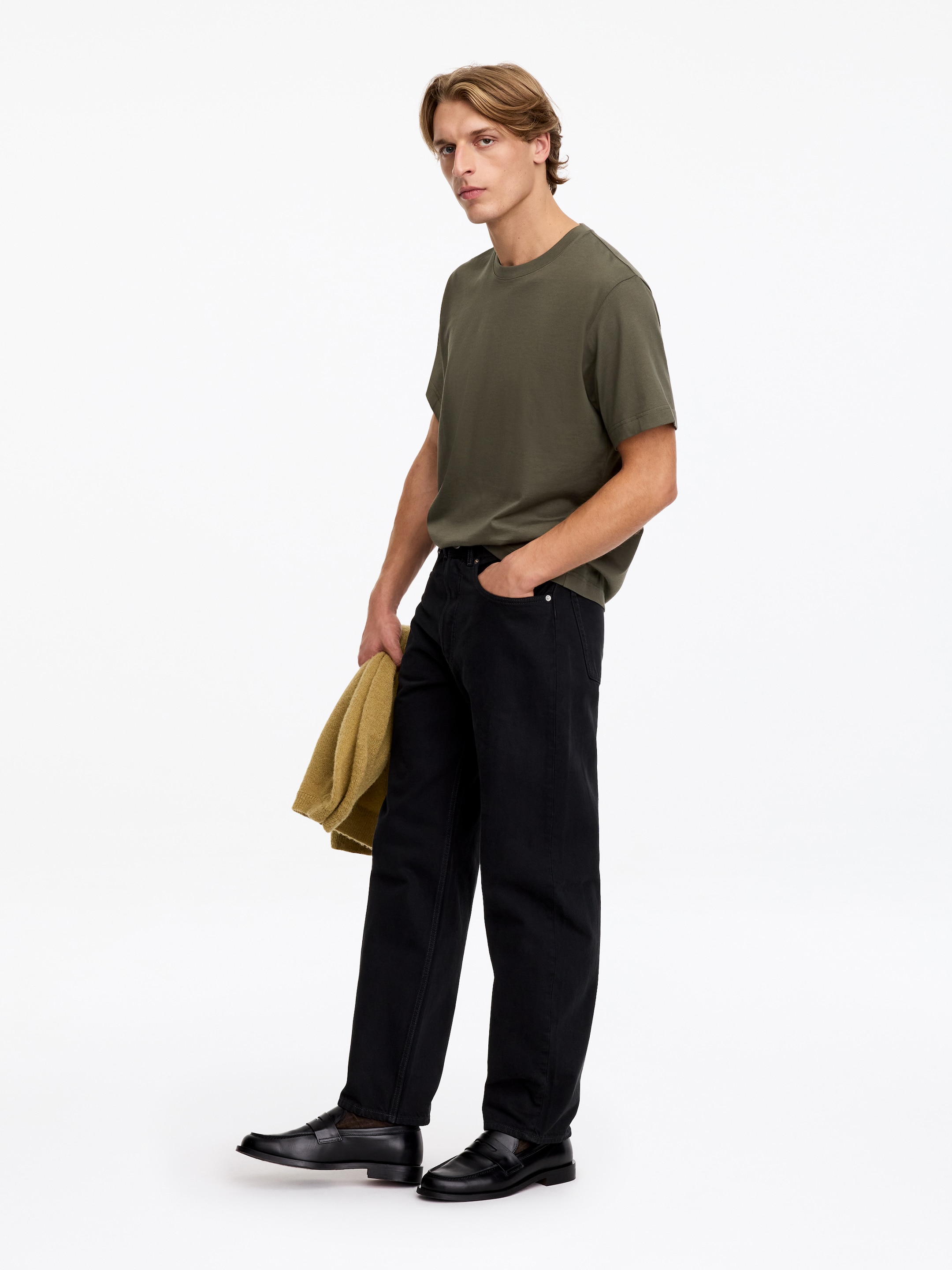 Camiseta relaxed fit de 220 GSM - Verde caqui - Corte relajado - men - StillMedia/Lookbook - 4