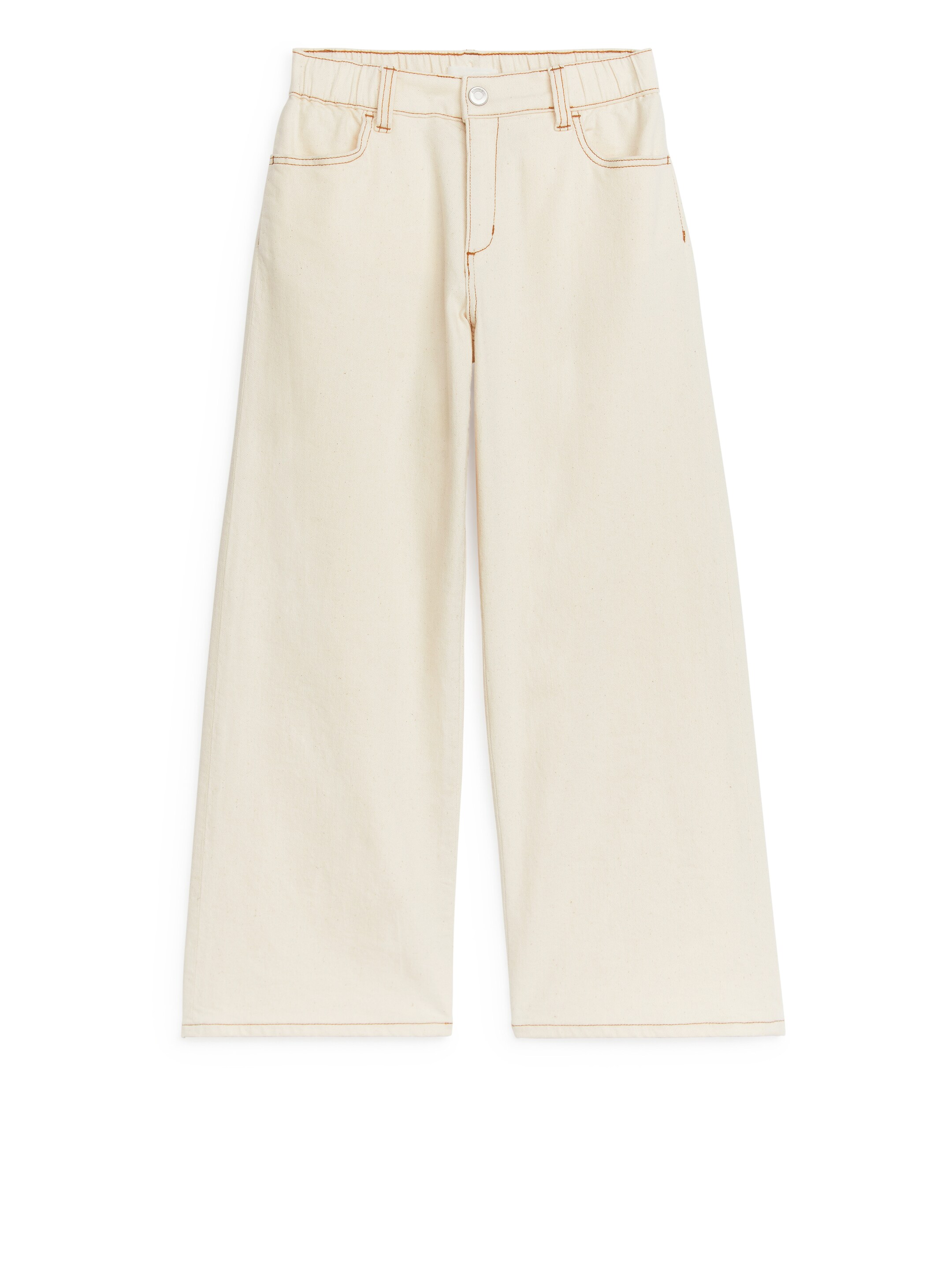 Ingrandisci l'immagine: Wide Denim Trousers - Ecru - BAMBINO | H&M CH 1