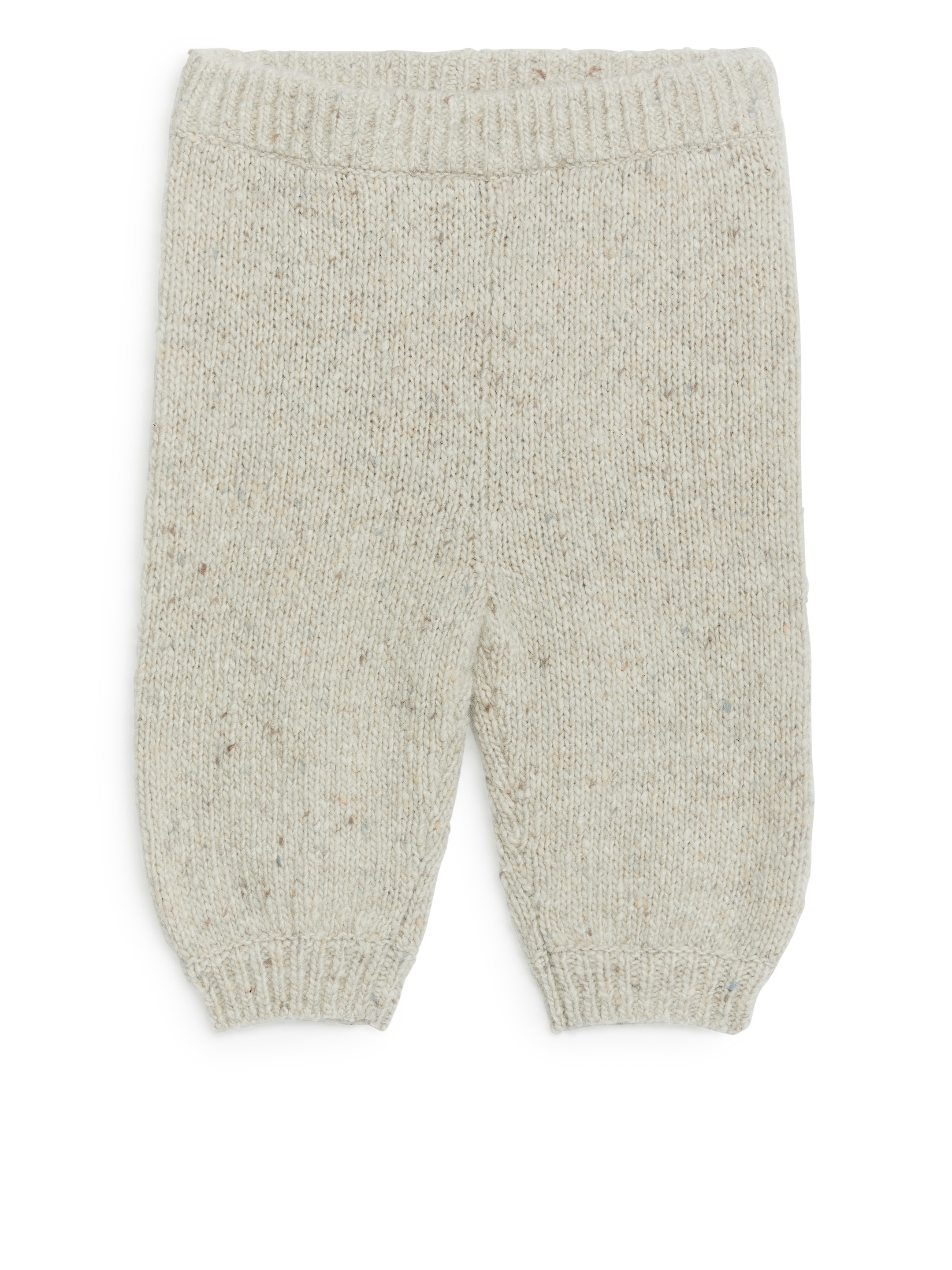 Neps Wool -Blend Trousers - Beige Melange - Loose fit - Children - StillMedia/DescriptiveStillLife - 2
