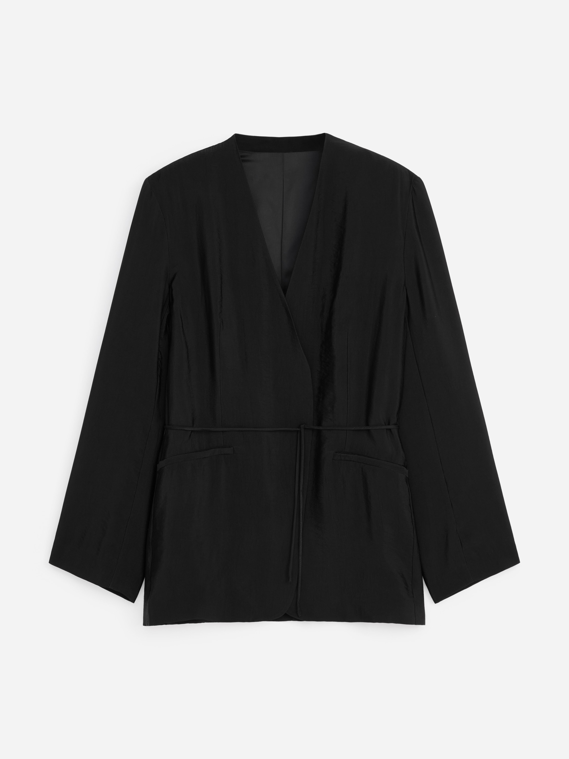 Overlappende blazer - Sort