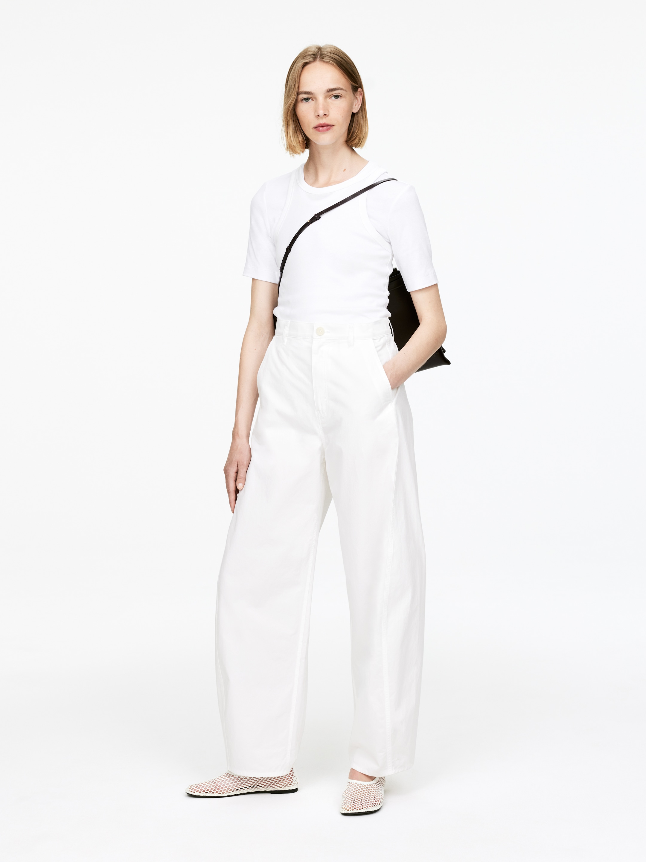 View larger image: Fishnet Ballet Flat - White - Ladies | H&M GB 2