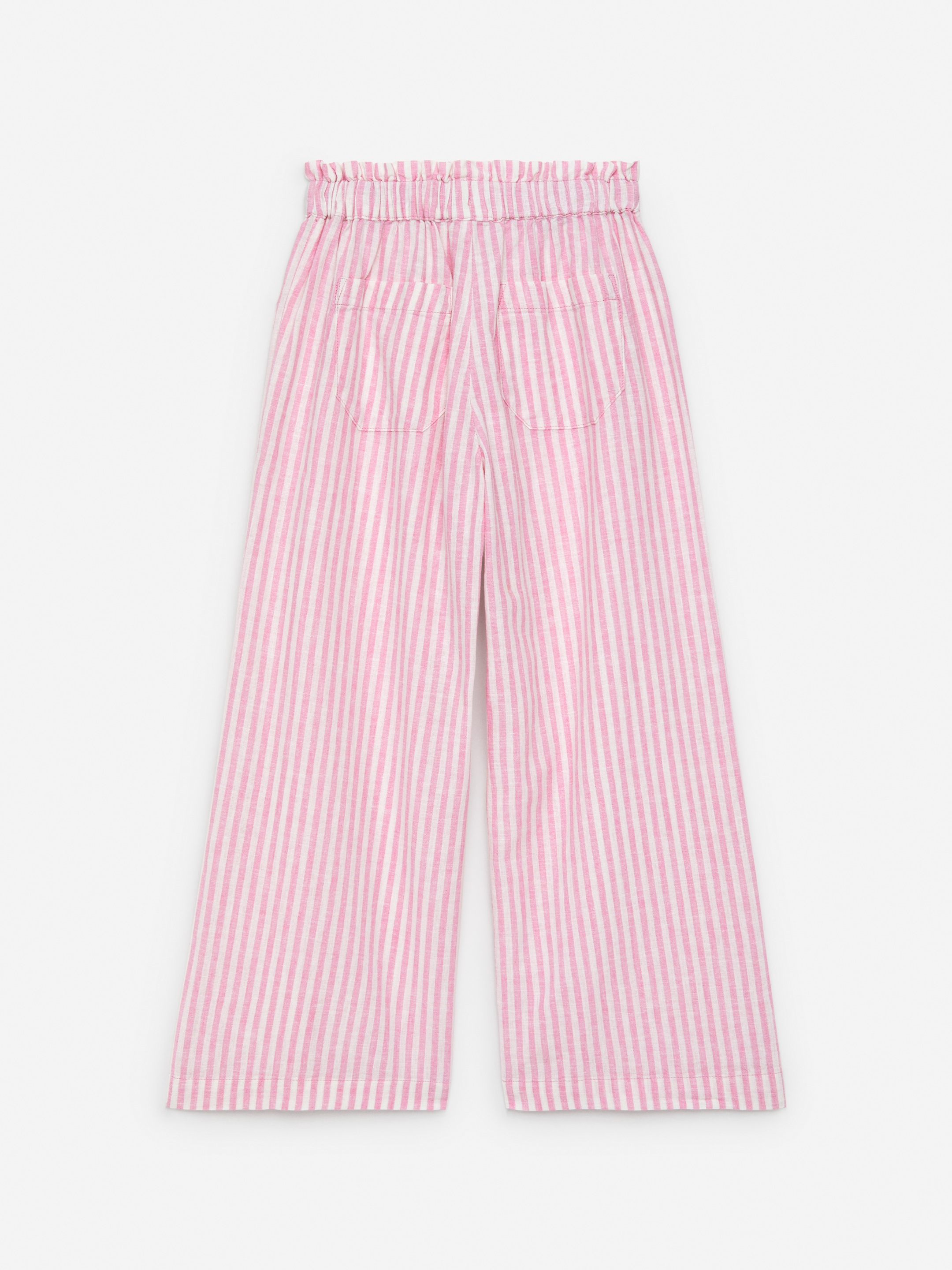 Zobacz większy obraz: Luźne lniane spodnie - Różowy/Złamana biel - Dziecko | H&M PL 2