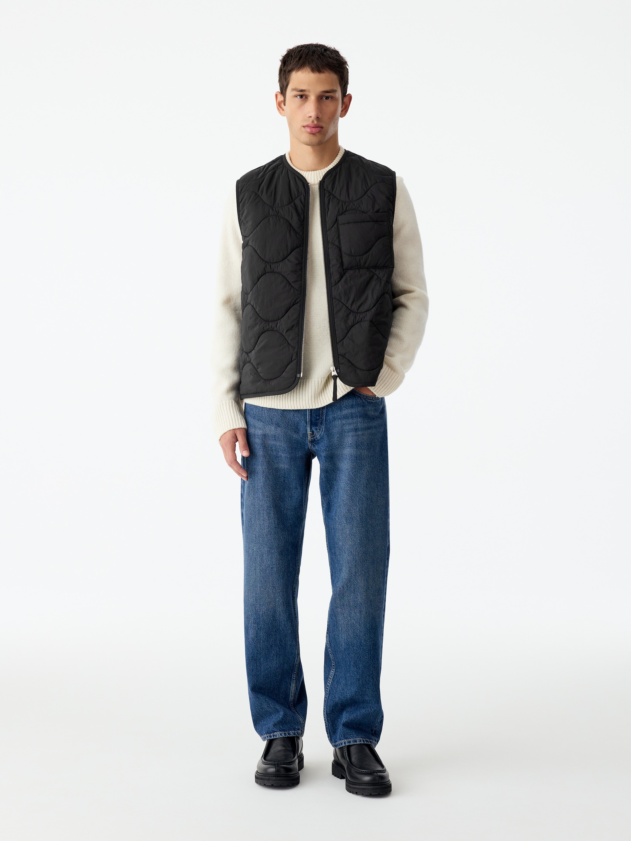 Gilet con imbottitura trapuntata - Nero - Regular fit - men - StillMedia/Lookbook - 58