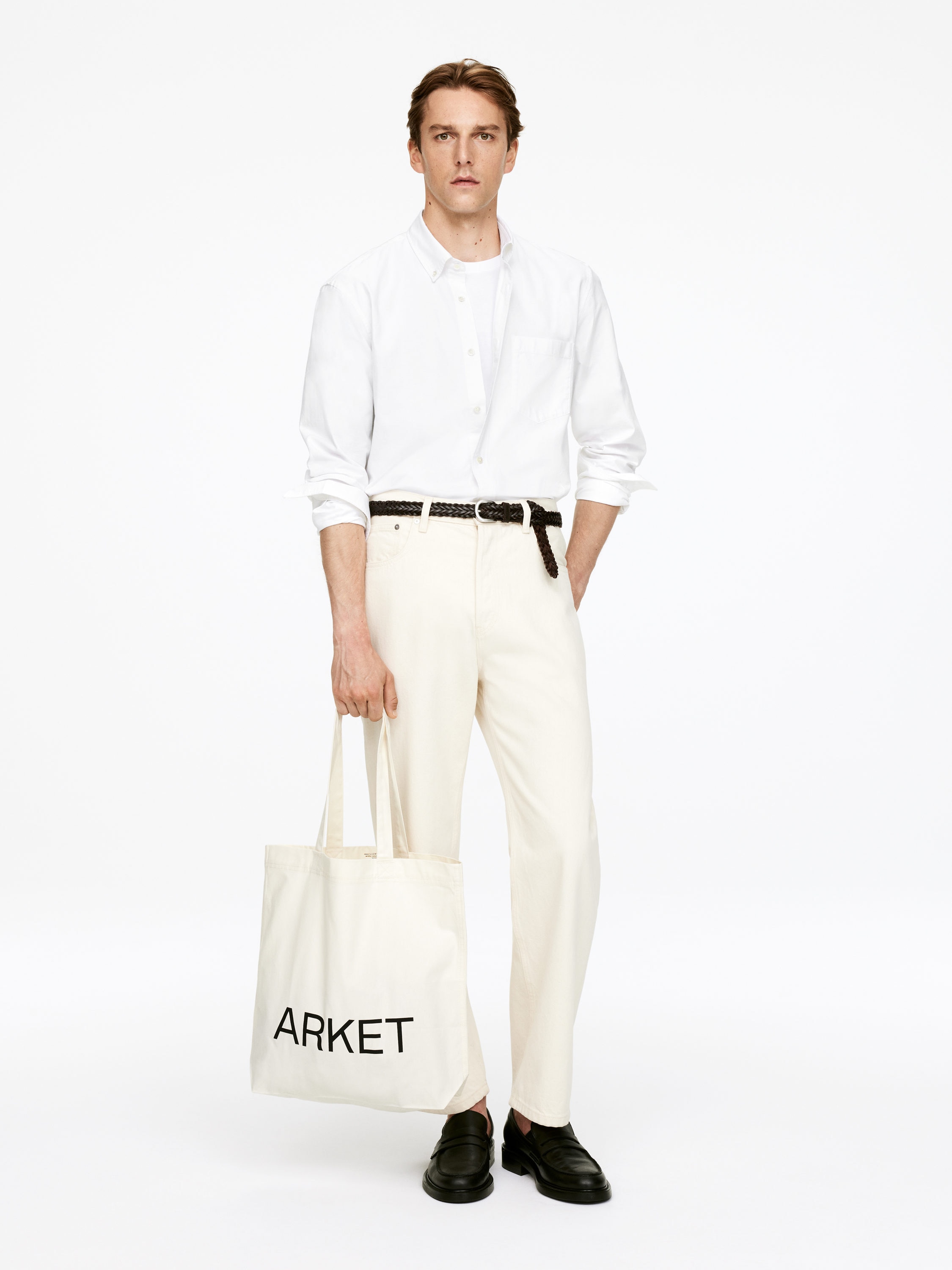 ARKET Canvas Tote Bag - Off White - Men - StillMedia/Lookbook - 7