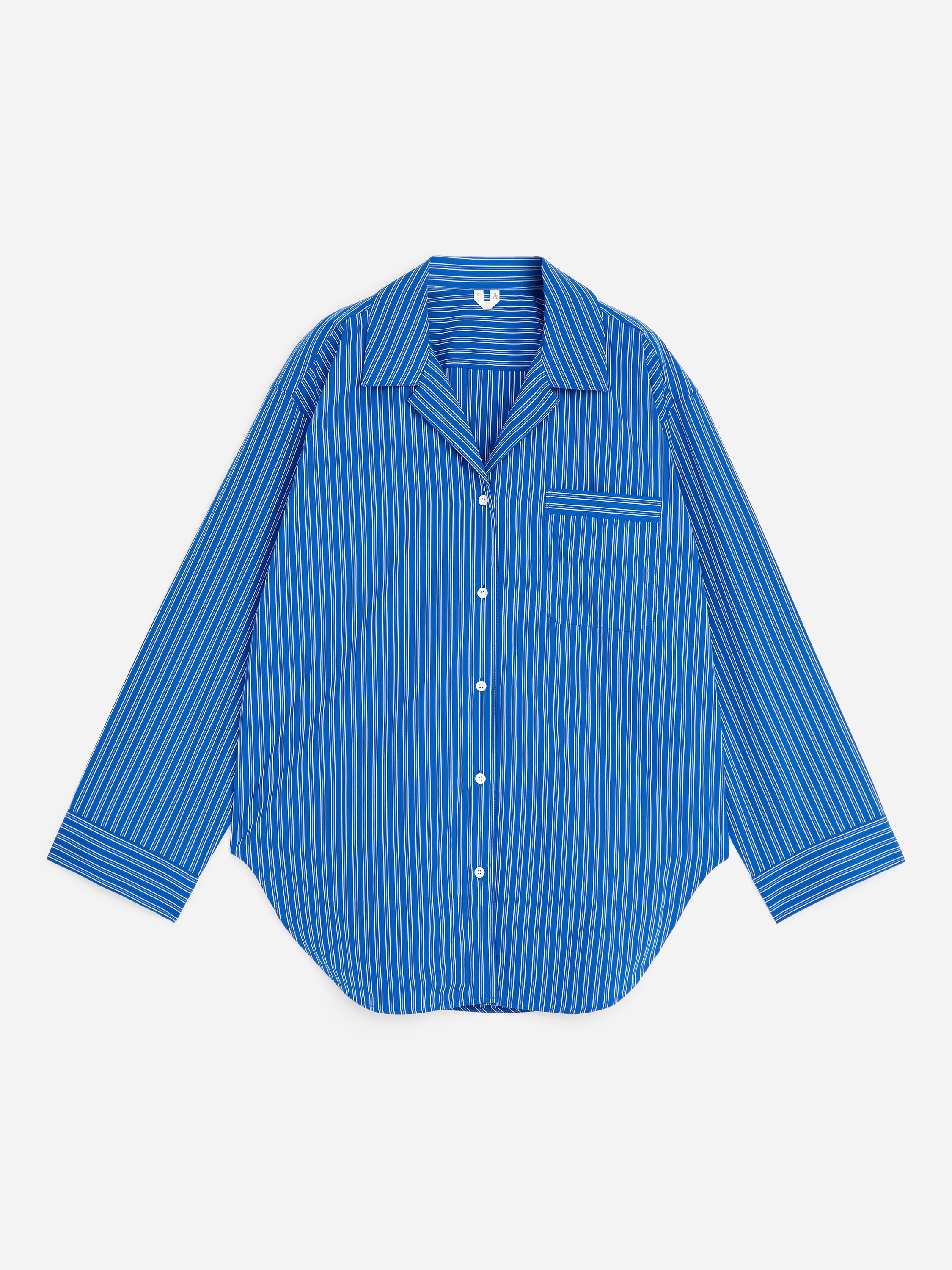 Pyjamahemd aus Baumwolle - Blau