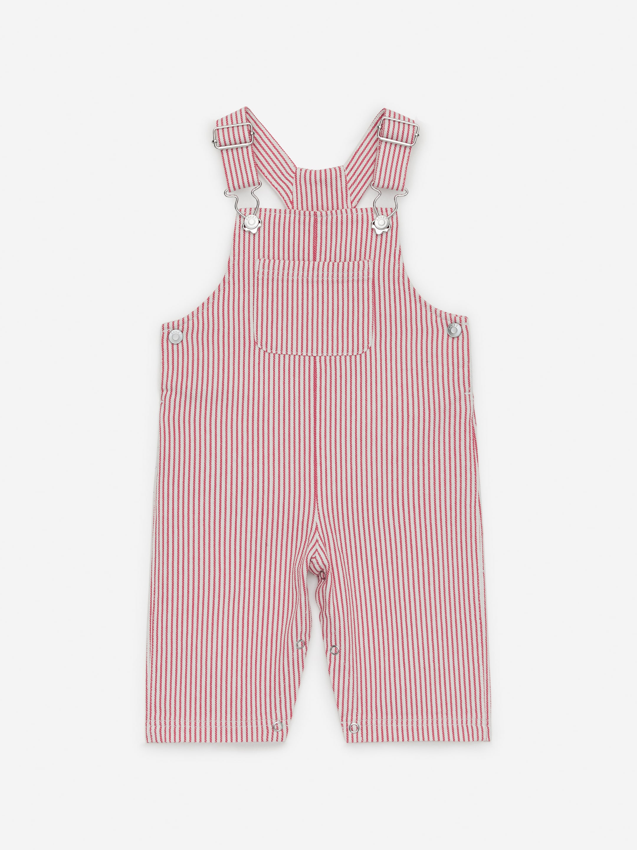 Visa större bild: Smalrandiga hängselbyxor - Röd/vit - BARN | H&M FI 1