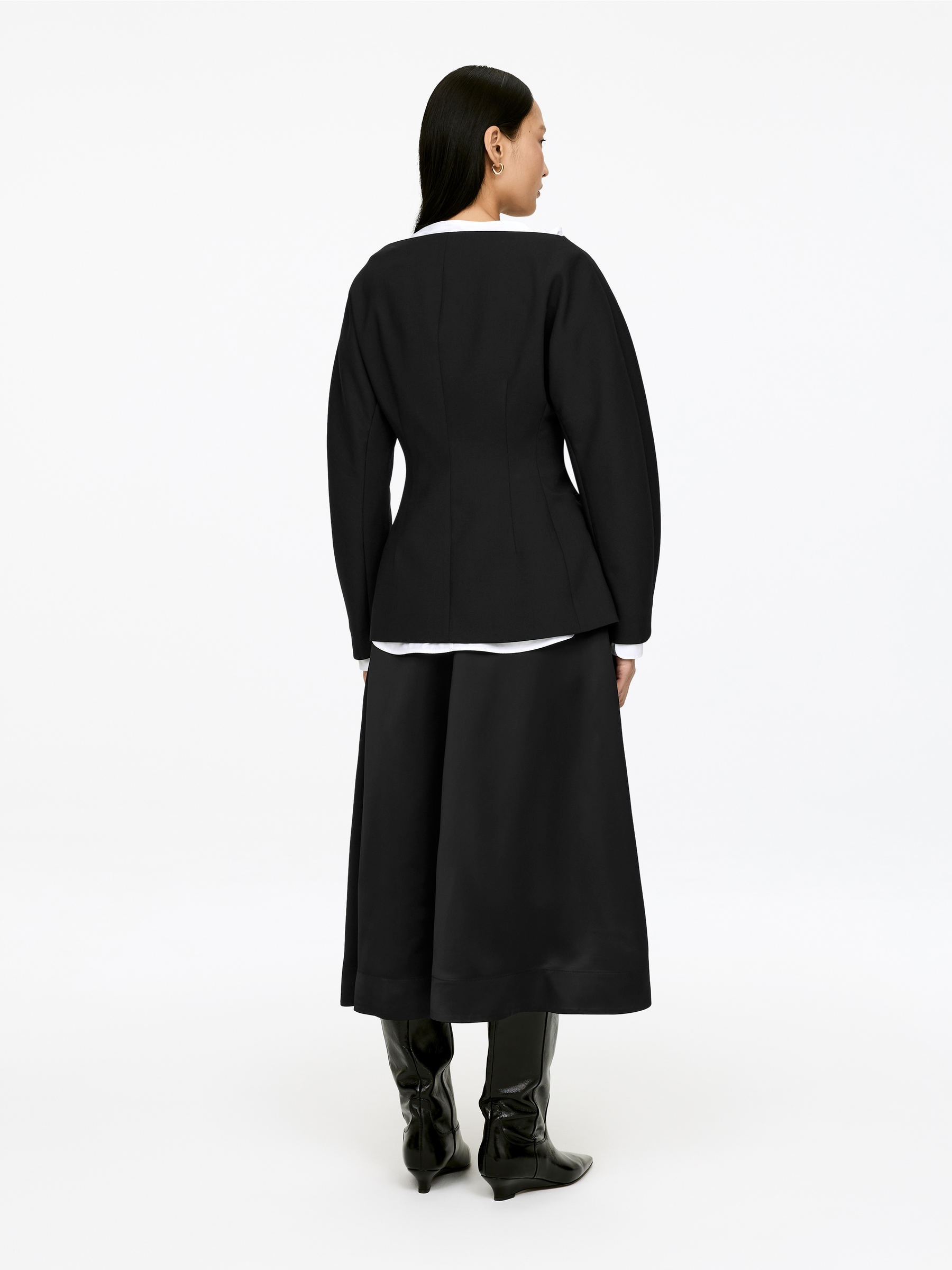 Blazer mit weitem Ausschnitt - Schwarz - Slim Fit - Damen - StillMedia/Lookbook - 5