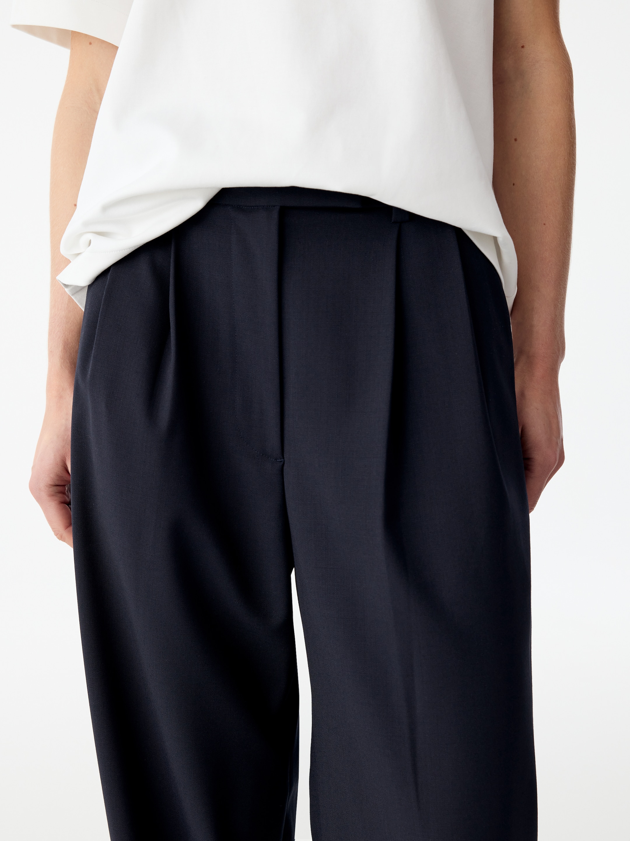 Elegante Hose aus Wollmischung - Navy - Relaxed Fit - women - StillMedia/Lookbook - 8