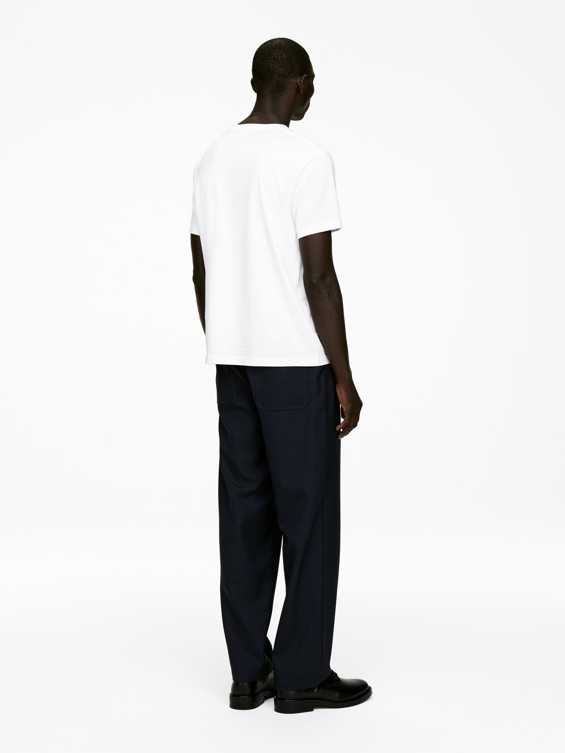 Hopsack Drawstring Trousers - Dark Blue - Relaxed fit - Men - StillMedia/Lookbook - 19