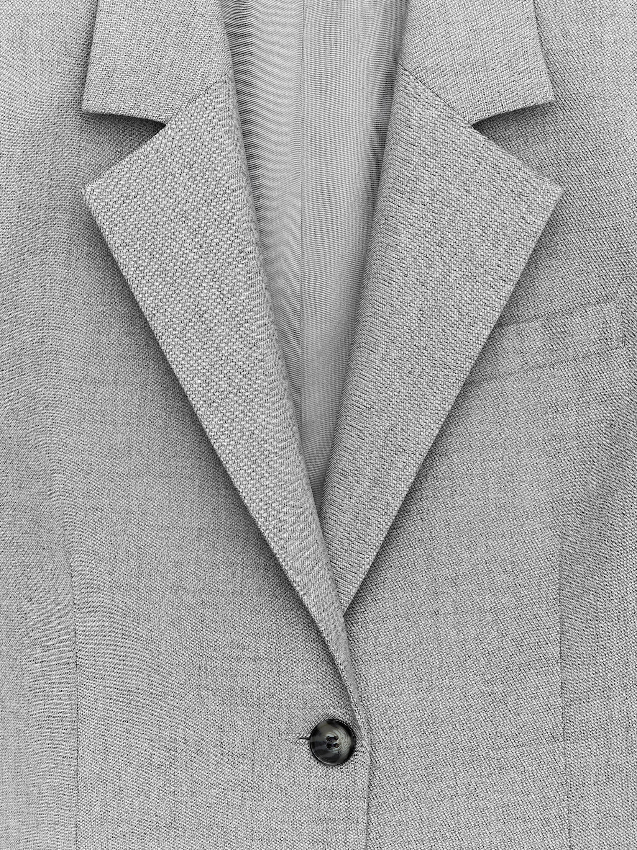 Cropped Blazer - Grey - Loose fit - Women - StillMedia/DescriptiveDetail - 1