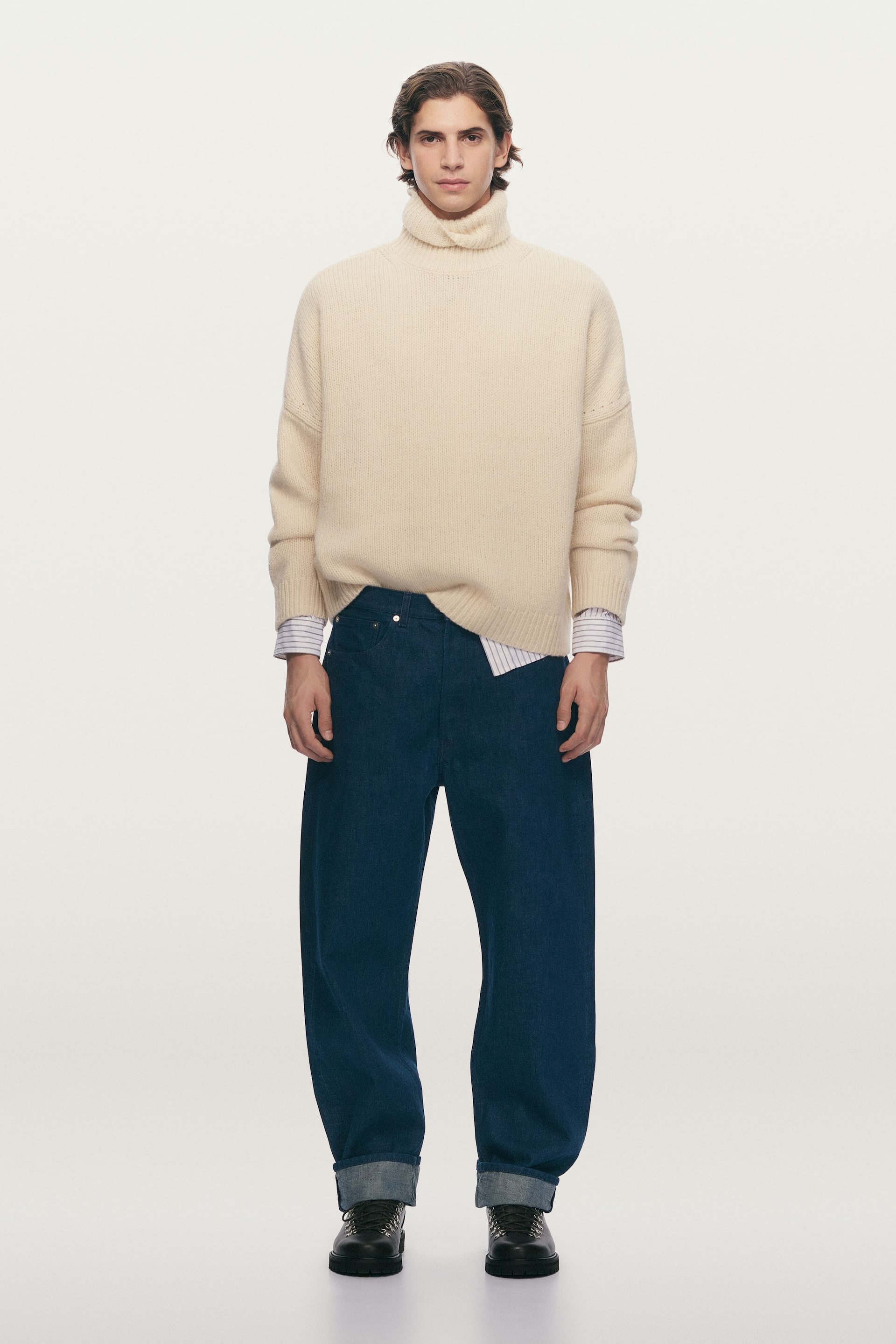 Ingrandisci l'immagine: Wanderstiefel aus Leder - Schwarz - UOMO | H&M CH 1