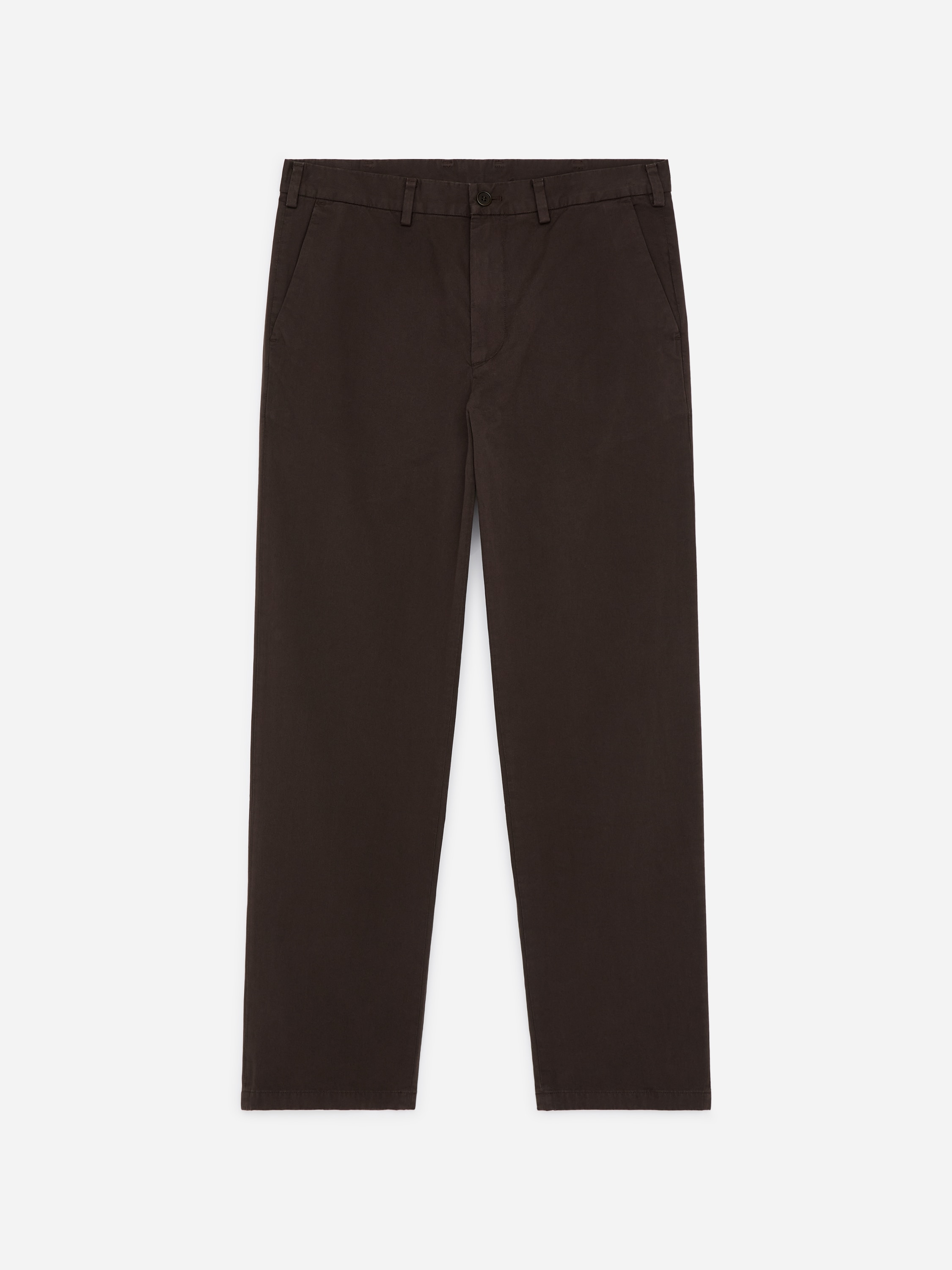 Pantalon chino droit en coton - Marron foncé/Vert foncé/Bleu foncé