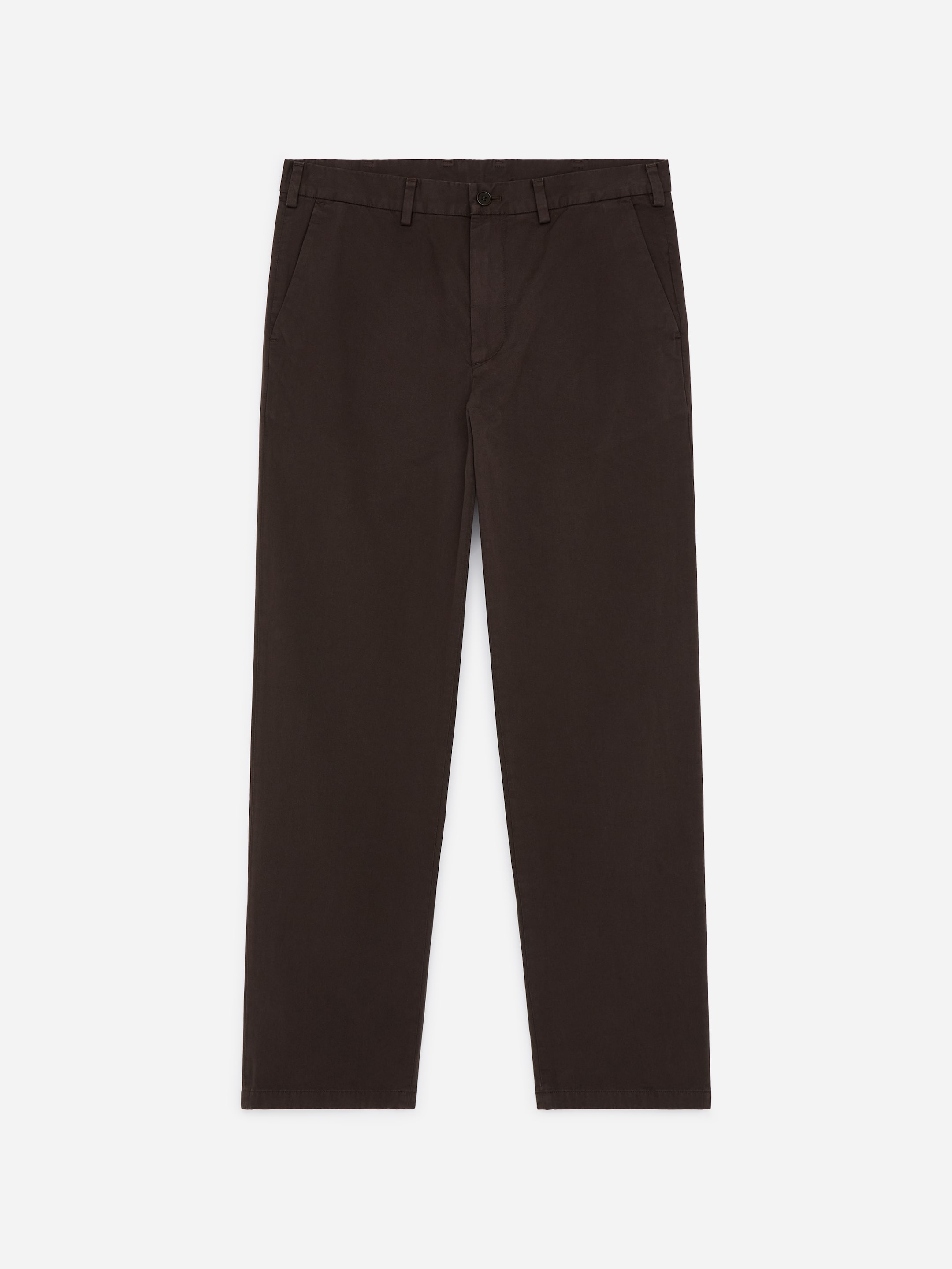 Straight Cotton Chinos - Dark Brown - Regular fit - men - StillMedia/DescriptiveStillLife - 1