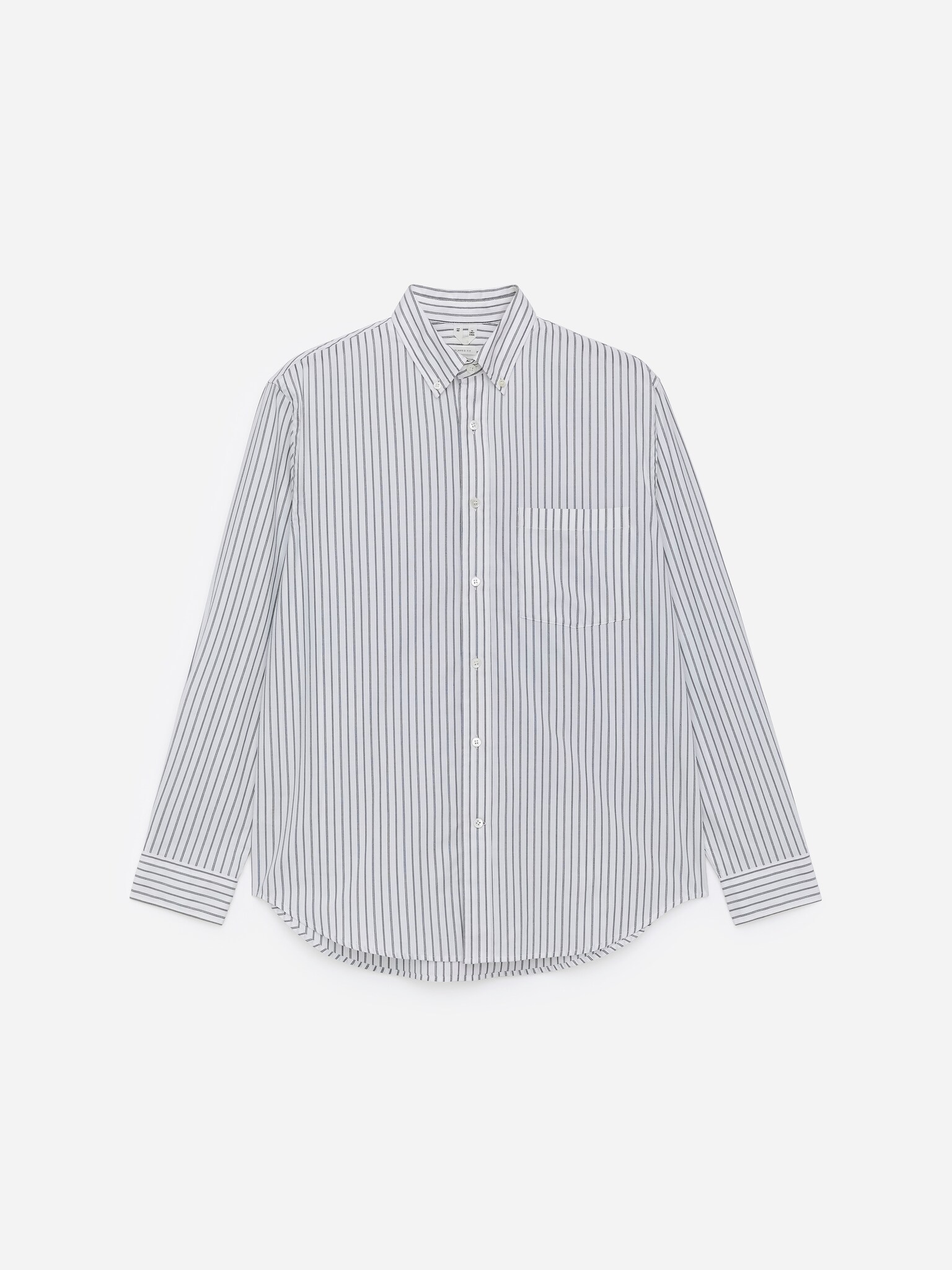 Chemise en popeline décontractée - Gris/Blanc/Bleu ciel - 2